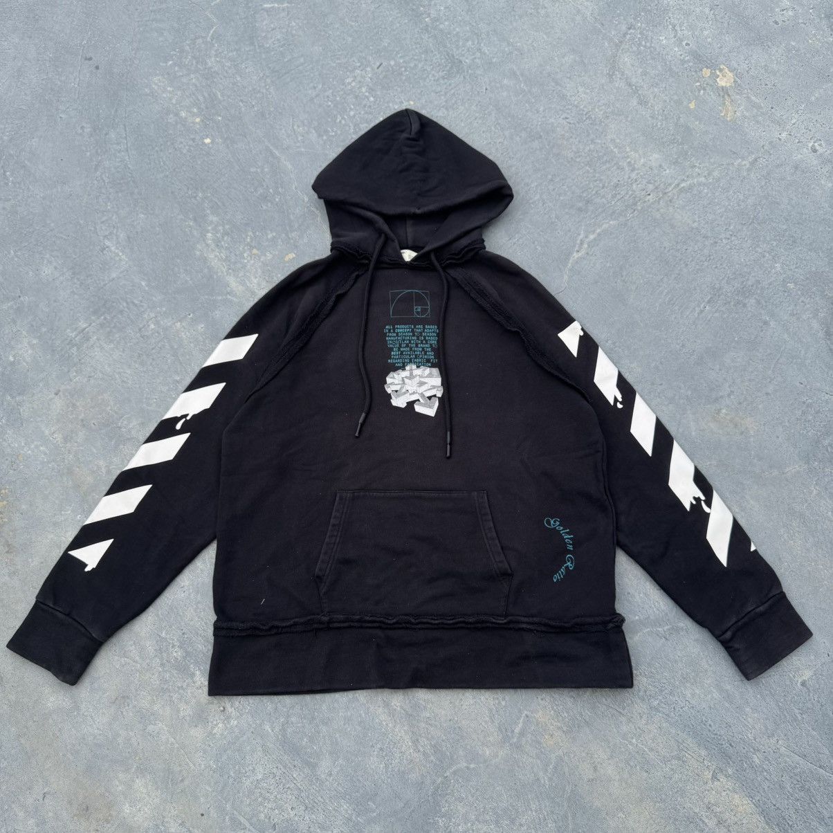 Off-White Off White X Virgil Abloh Black Dripping Arrow Hoodie Size US XS / EU 42 / 0 - 6 Thumbnail