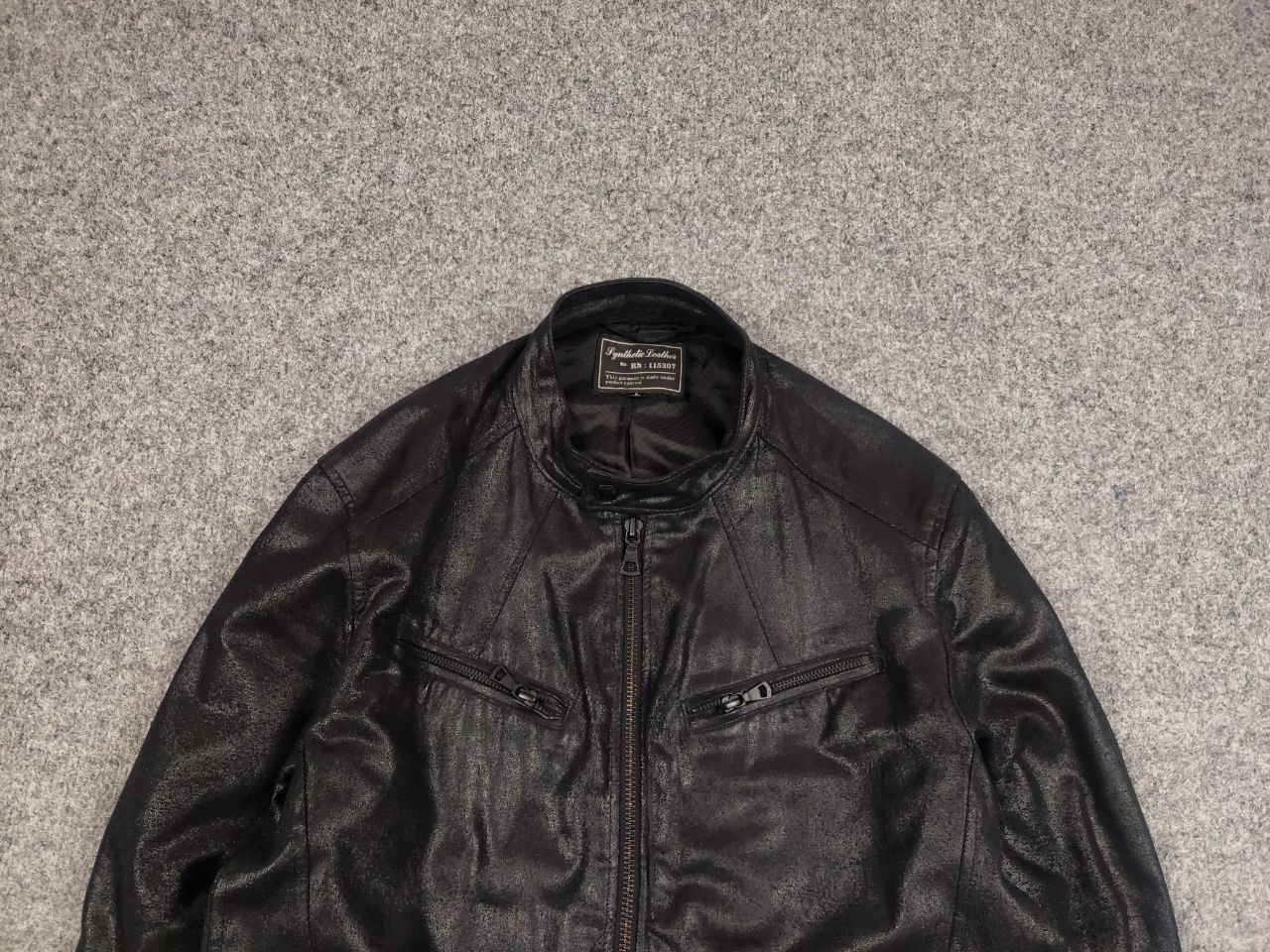 Uniqlo Uniqlo Synthetic Leather Biker Zip Black Mens Jacket Size US L / EU 52-54 / 3 - 8 Thumbnail