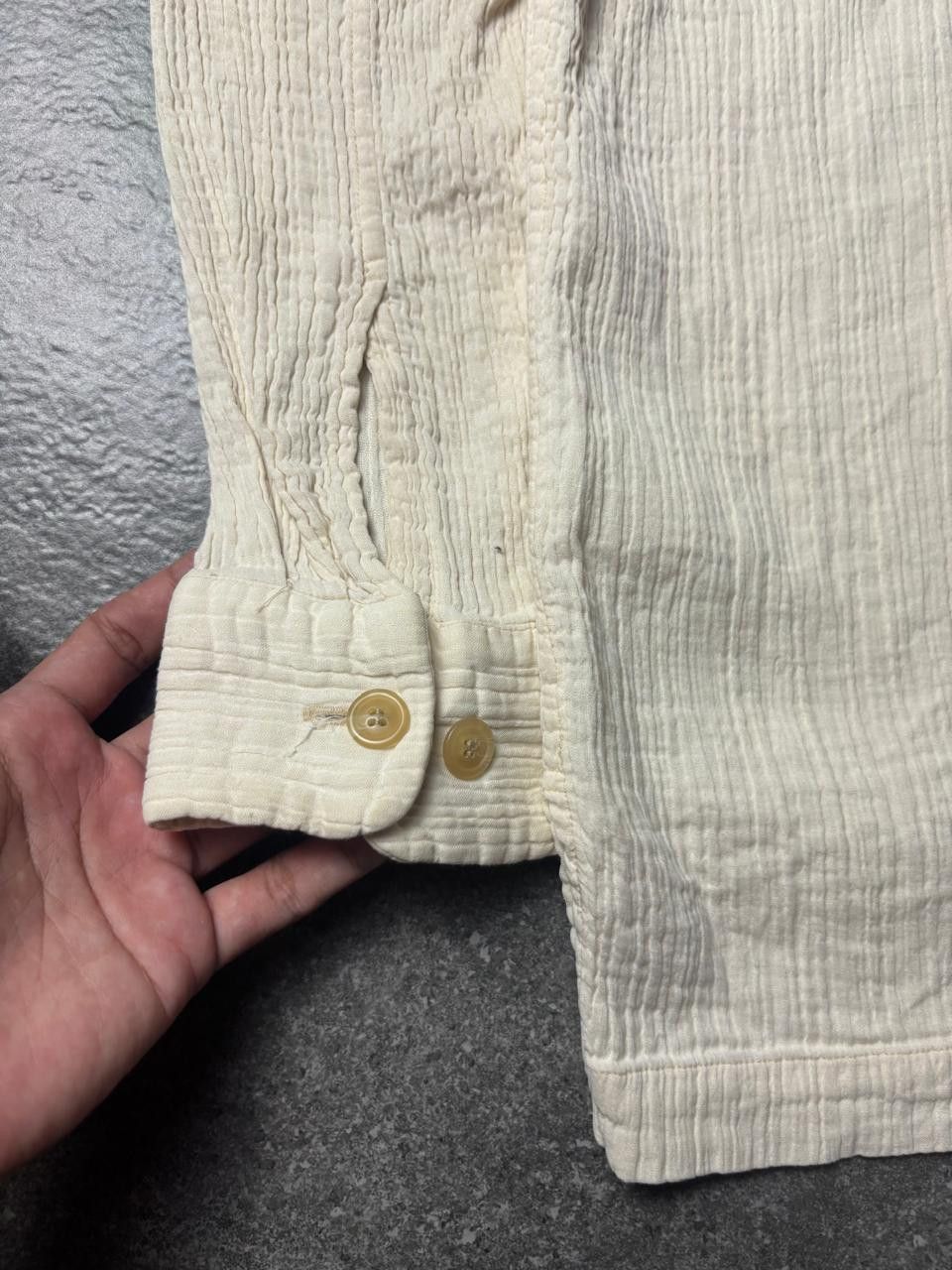 Issey Miyake AW1999 Issey Miyake Men Cotton Pleated Button-Up Shirt Size US L / EU 52-54 / 3 - 11 Thumbnail