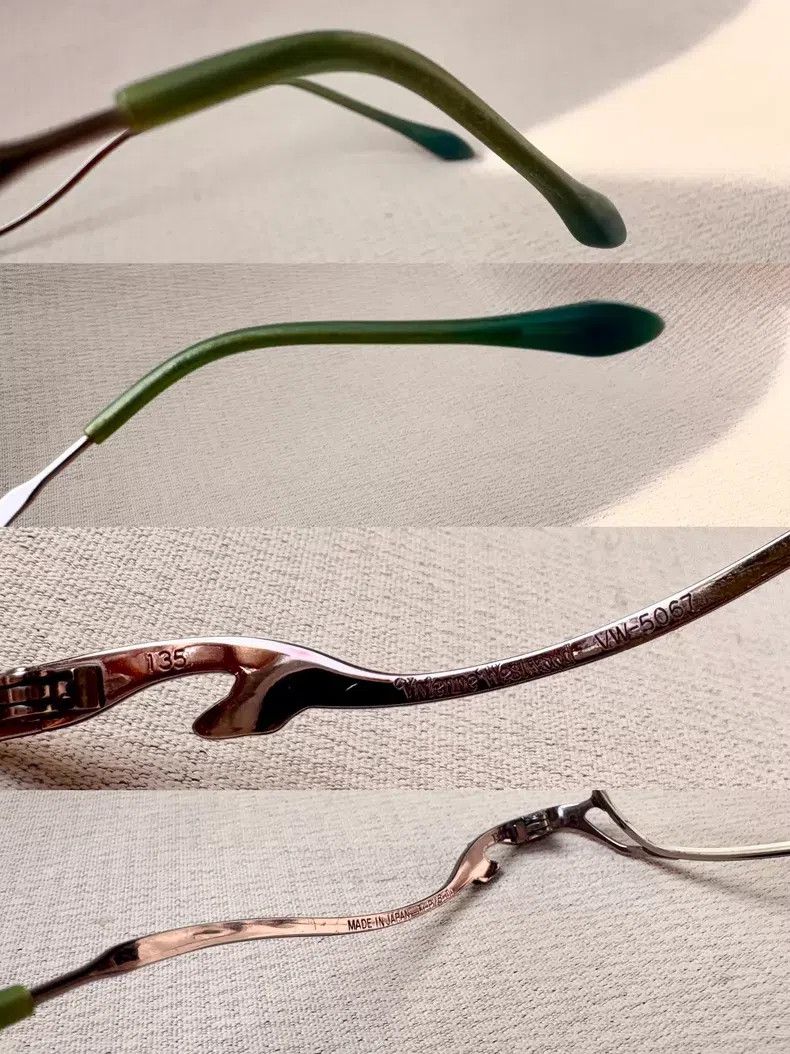 Vivienne Westwood Vivienne Westwood Teal futuristic half-frame Saturn glasse Size ONE SIZE - 5 Thumbnail