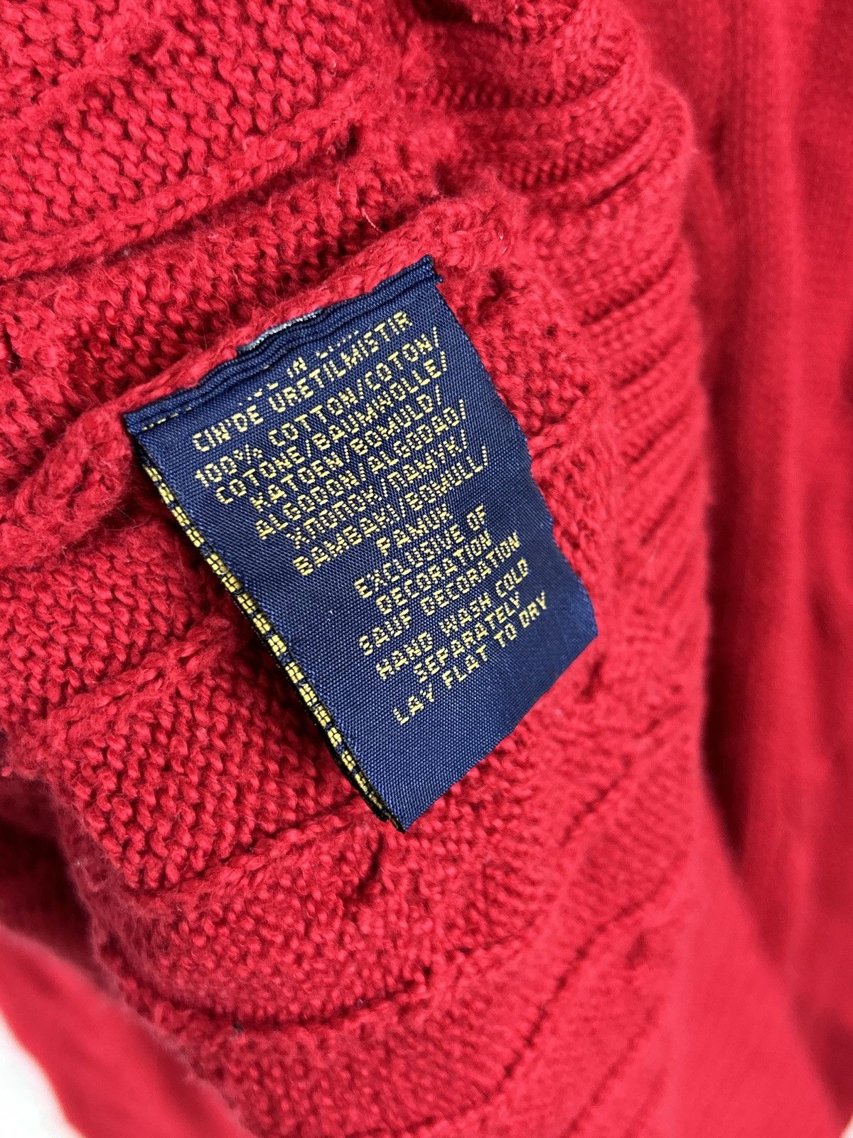 Polo Ralph Lauren Polo By Ralph Lauren Cable Knit Sweater In Red Size L Size US L / EU 52-54 / 3 - 7 Thumbnail
