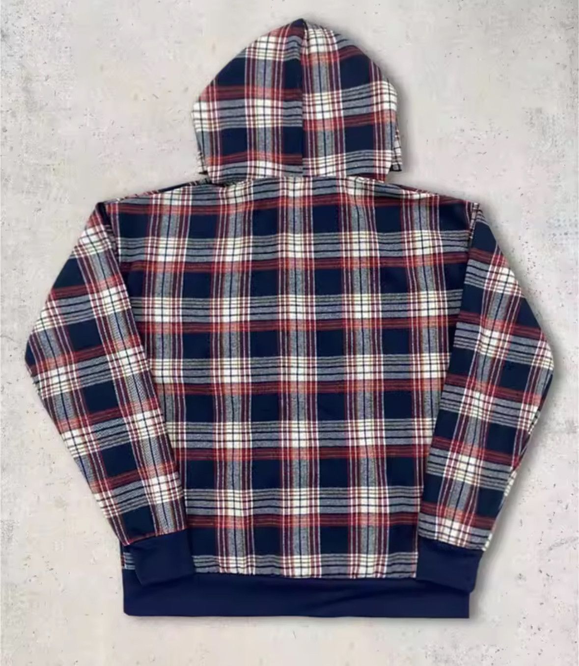 Other Retro Street Plaid Letter Patch Zipper Pocket Hoodies Size US L / EU 52-54 / 3 - 2 Thumbnail