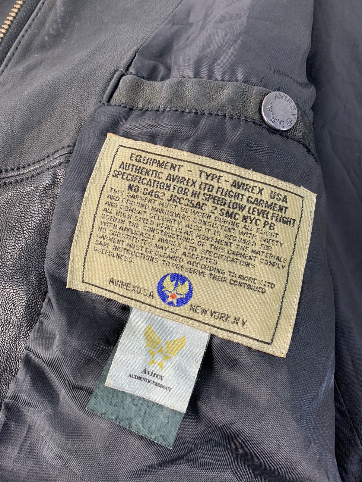 Avirex Vintage 90s Avirex Usa Flight Garment Leather Jacket Size US M / EU 48-50 / 2 - 7 Thumbnail