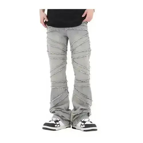 Japanese Brand × Jean Men Embroidery Stacked Jeans, Flared Women Size US 28 / EU 44 - 2 Thumbnail