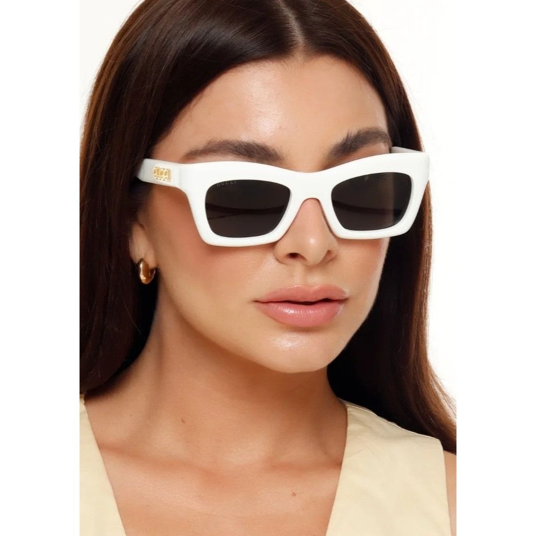 Gucci NEW GUCCI SUNGLASSES GG1773S 002 WHITE WOMEN CAT EYE GUCCI Size ONE SIZE - 2 Thumbnail