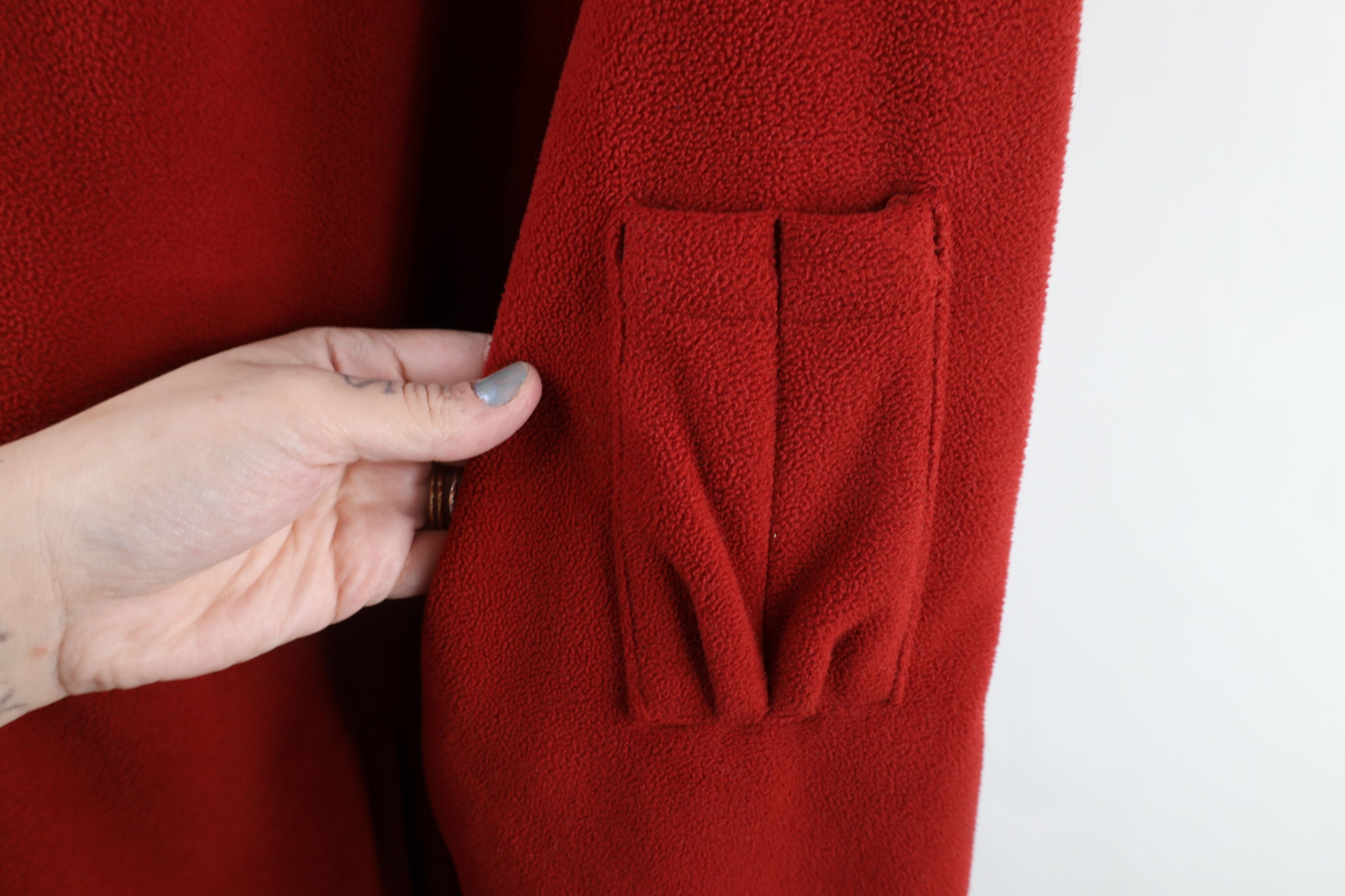 Duluth Trading Company × Vintage Duluth Trading Co Shoreman Fleece Full Zip Jacket Red Size US L / EU 52-54 / 3 - 5 Thumbnail