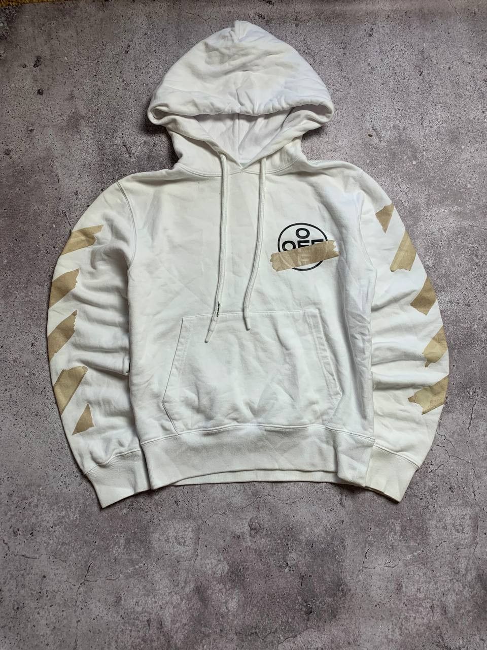 Off-White off white tape diag arrows hoodie Size US S / EU 44-46 / 1 - 2 Thumbnail
