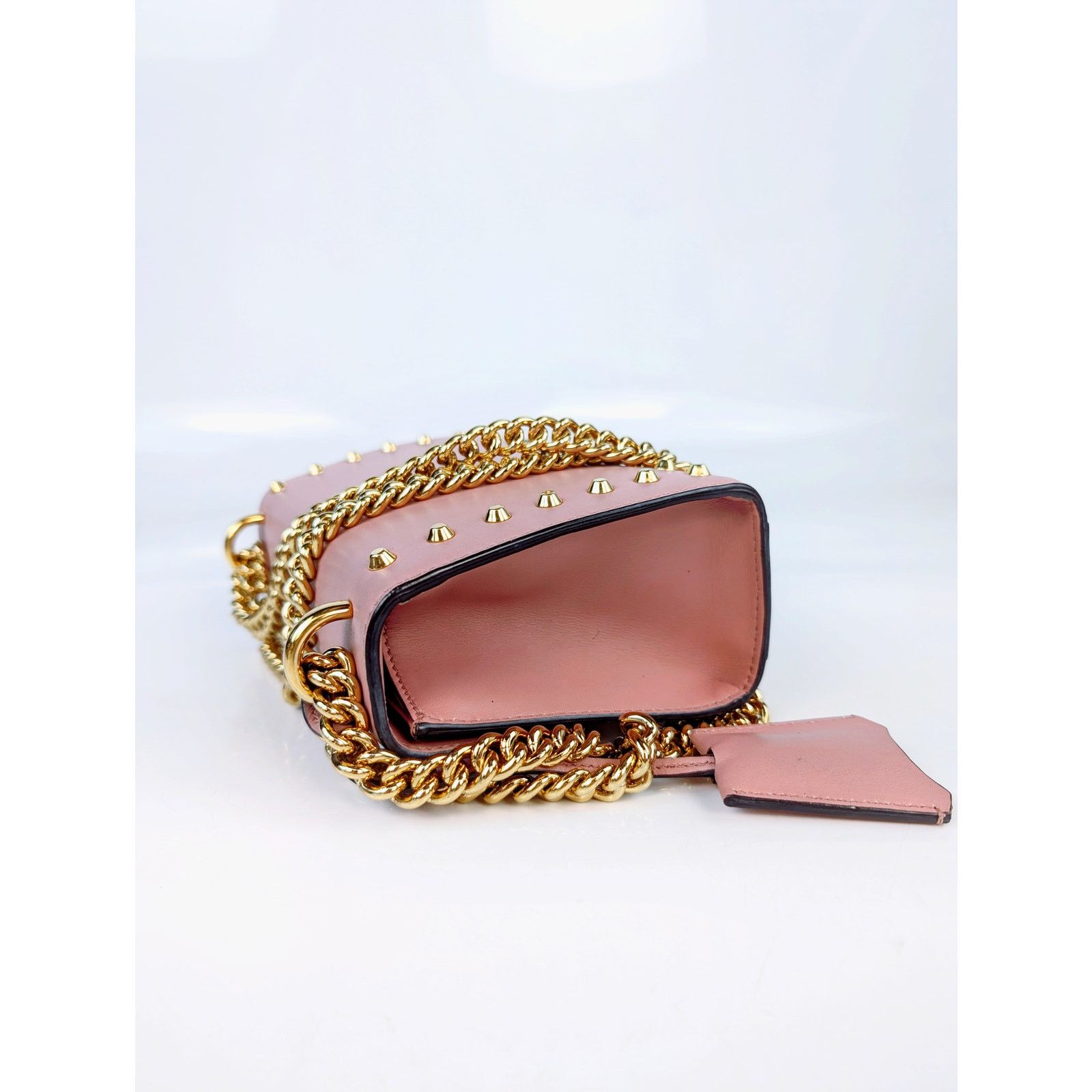Gucci Gucci Pink Leather Faux Pearl Stud Leather Size ONE SIZE - 4 Thumbnail