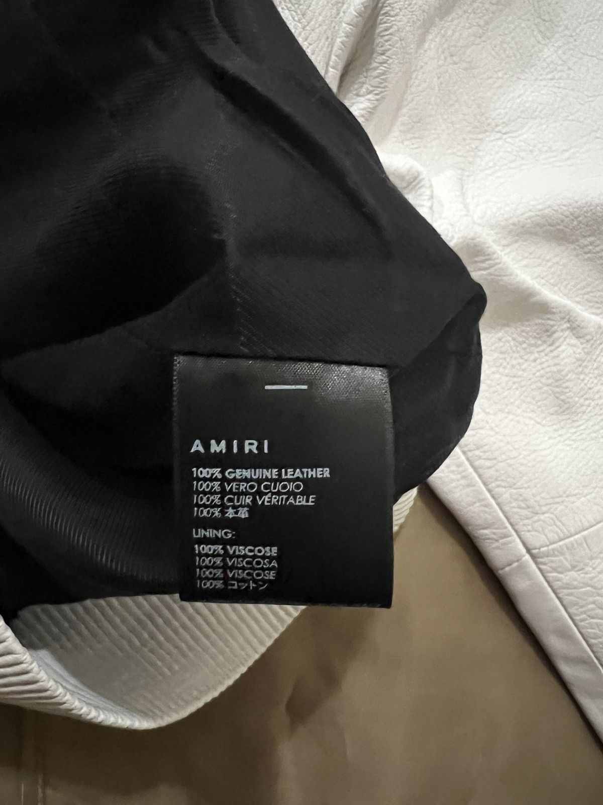 Amiri AMIRI M.a. Logo-Appliqué leather size 52 White $5000 Size US L / EU 52-54 / 3 - 5 Thumbnail