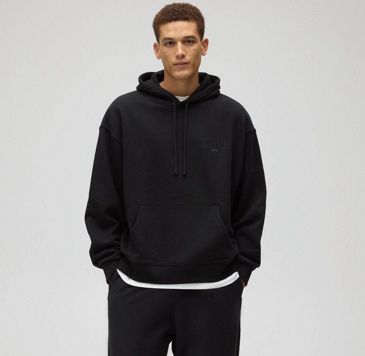 Kith KITH FOR SCARFACE TONY APPLIQUE NELSON HOODIE - BLACK Size US XXL / EU 58 / 5 - 3 Thumbnail