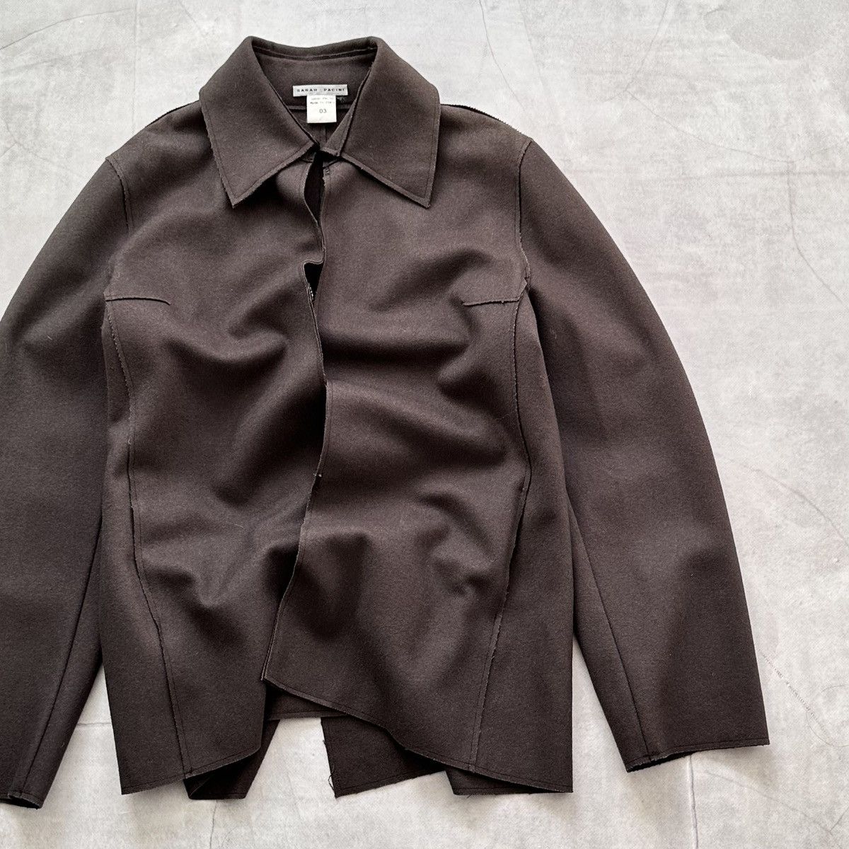 Sarah Pacini Archive Sarah Pacini Avant Garde Wool Jacket Coat Overshirt Size L / US 10 / IT 46 - 2 Thumbnail