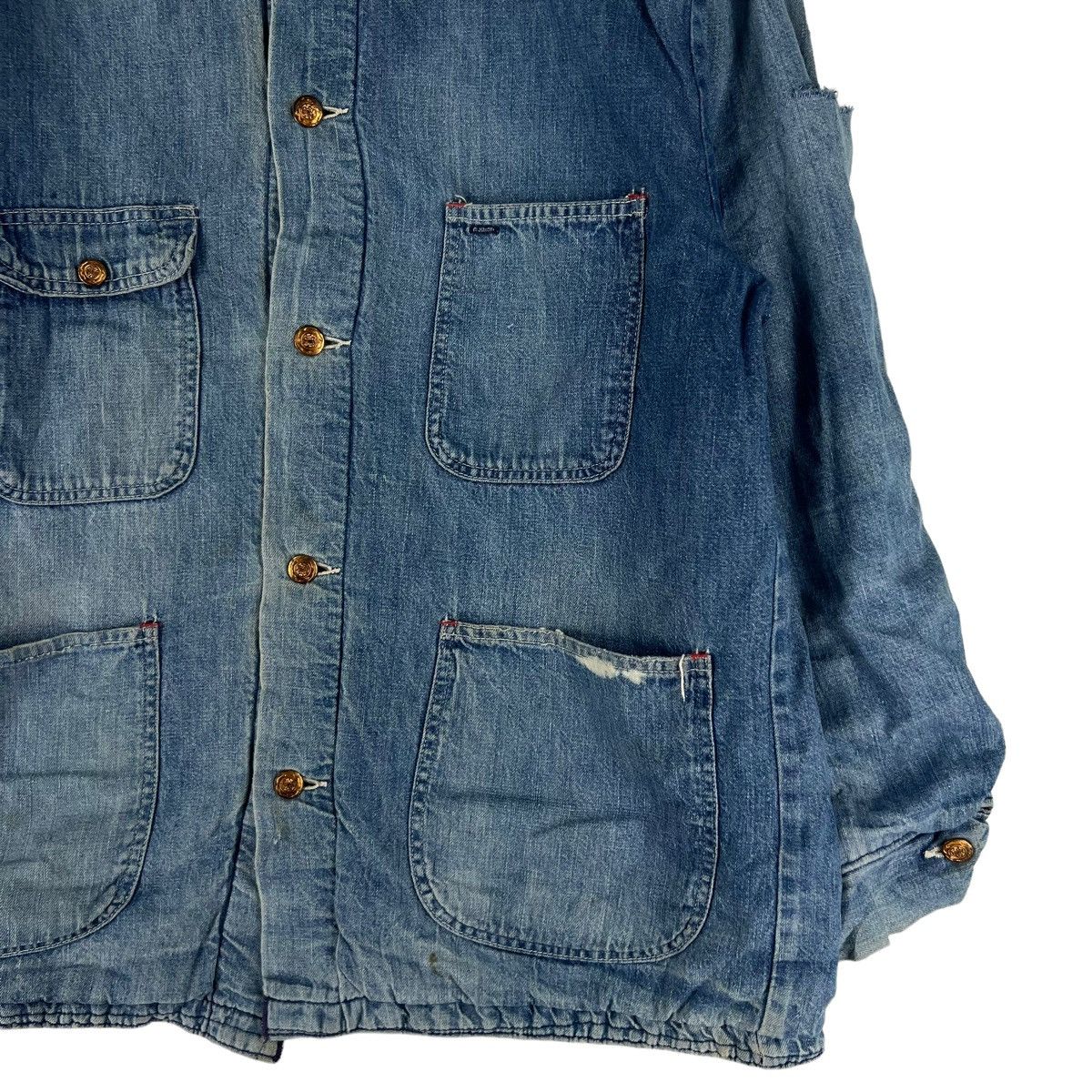 Vintage 🔥VINTAGE CHORE DENIM JACKET BLANKET LINING TOYO ENTERPRISE Size US M / EU 48-50 / 2 - 7 Thumbnail