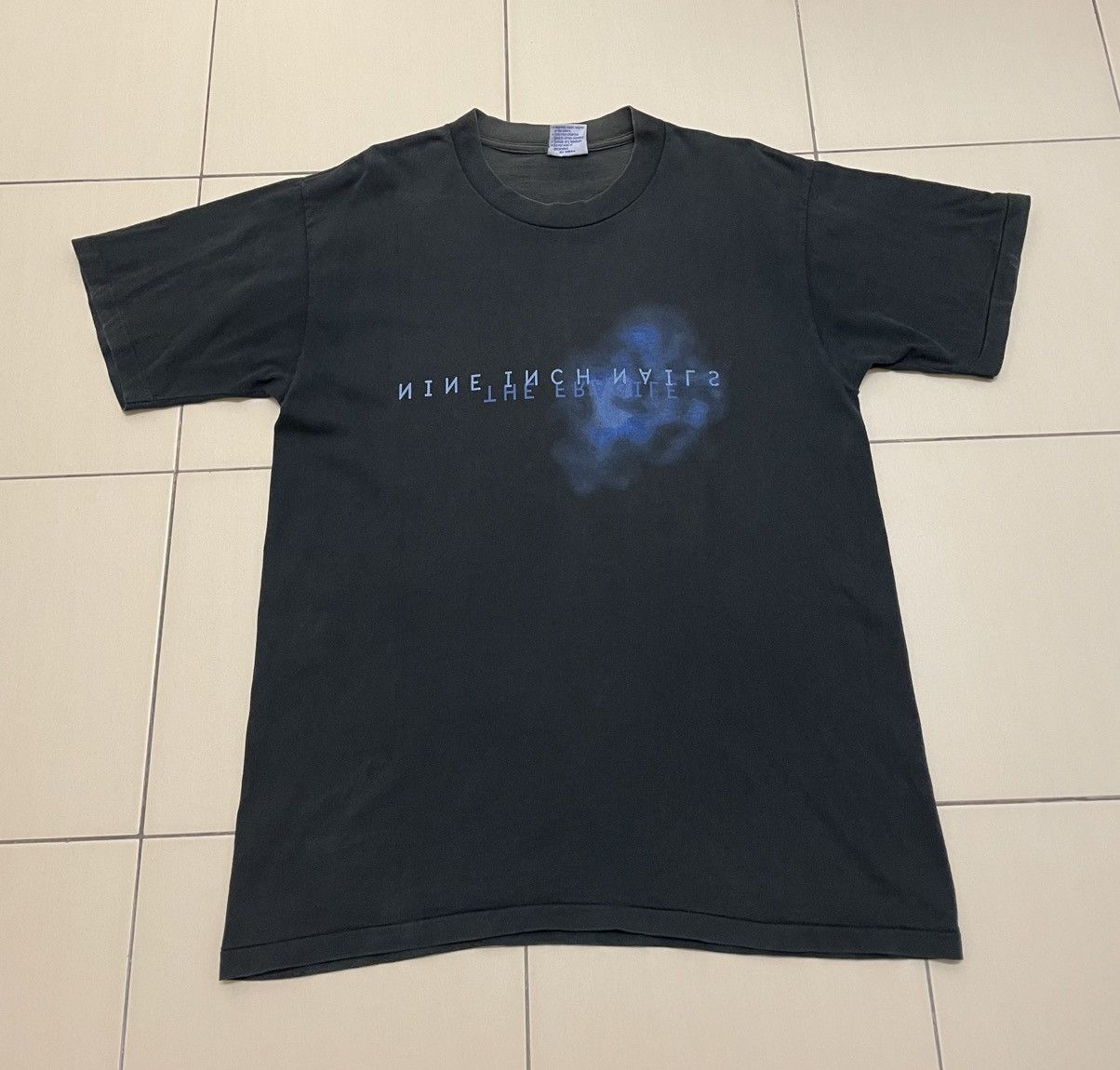 Band Tees Vtg 90s Nine Inch Nails The Fragile Tour 1999 Blue Blur Tee Size US L / EU 52-54 / 3 - 1 Thumbnail