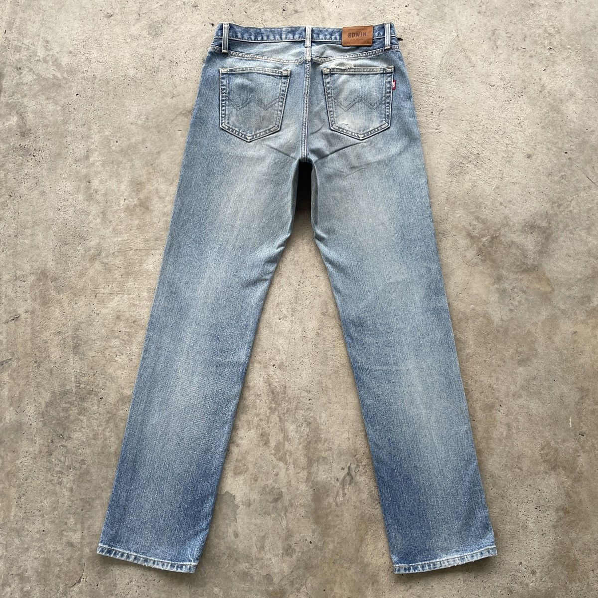 Japanese Brand Vintage Edwin Made In Japan Distressed Faded Jeans Pants W32 Size US 32 / EU 48 - 13 Thumbnail