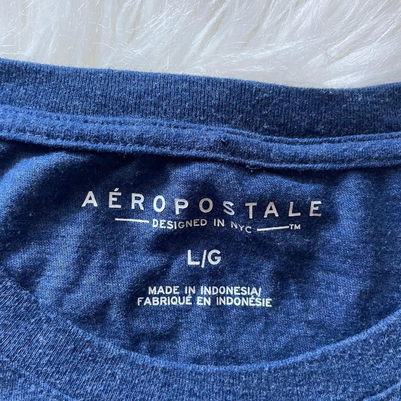 Aeropostale Aeropostale Blue Sparkly Graphic Tee Size L / US 10 / IT 46 - 6 Thumbnail