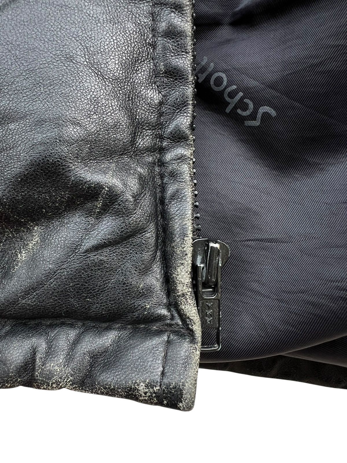 Schott × Vintage Vintage Schott Black Leather Puffer Down Jacket Size US M / EU 48-50 / 2 - 16 Thumbnail
