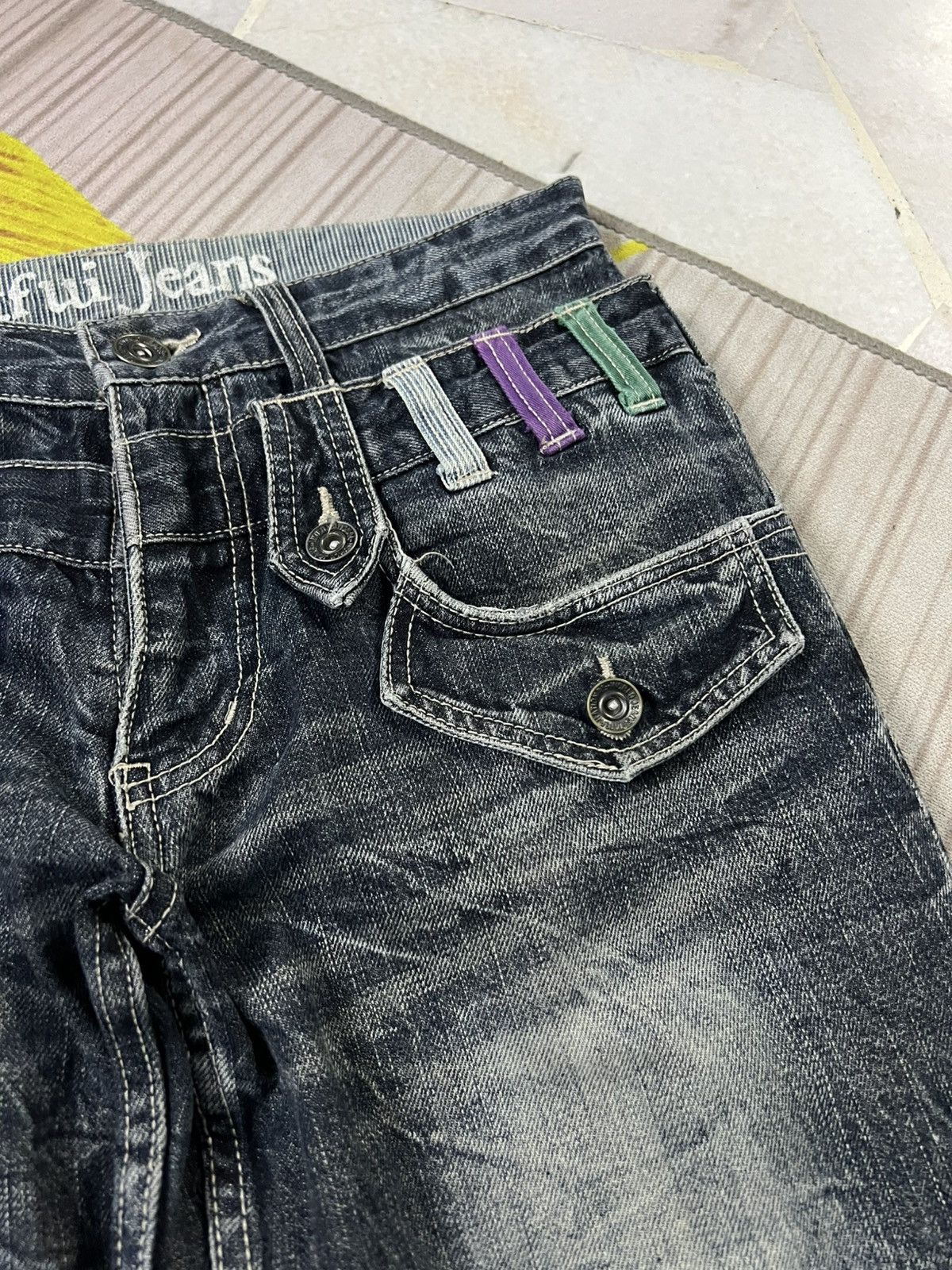 Japanese Brand 💥DOUBLE WAIST💥ANTFUI PUNK CLAWMARK JEANS Size US 29 - 6 Thumbnail