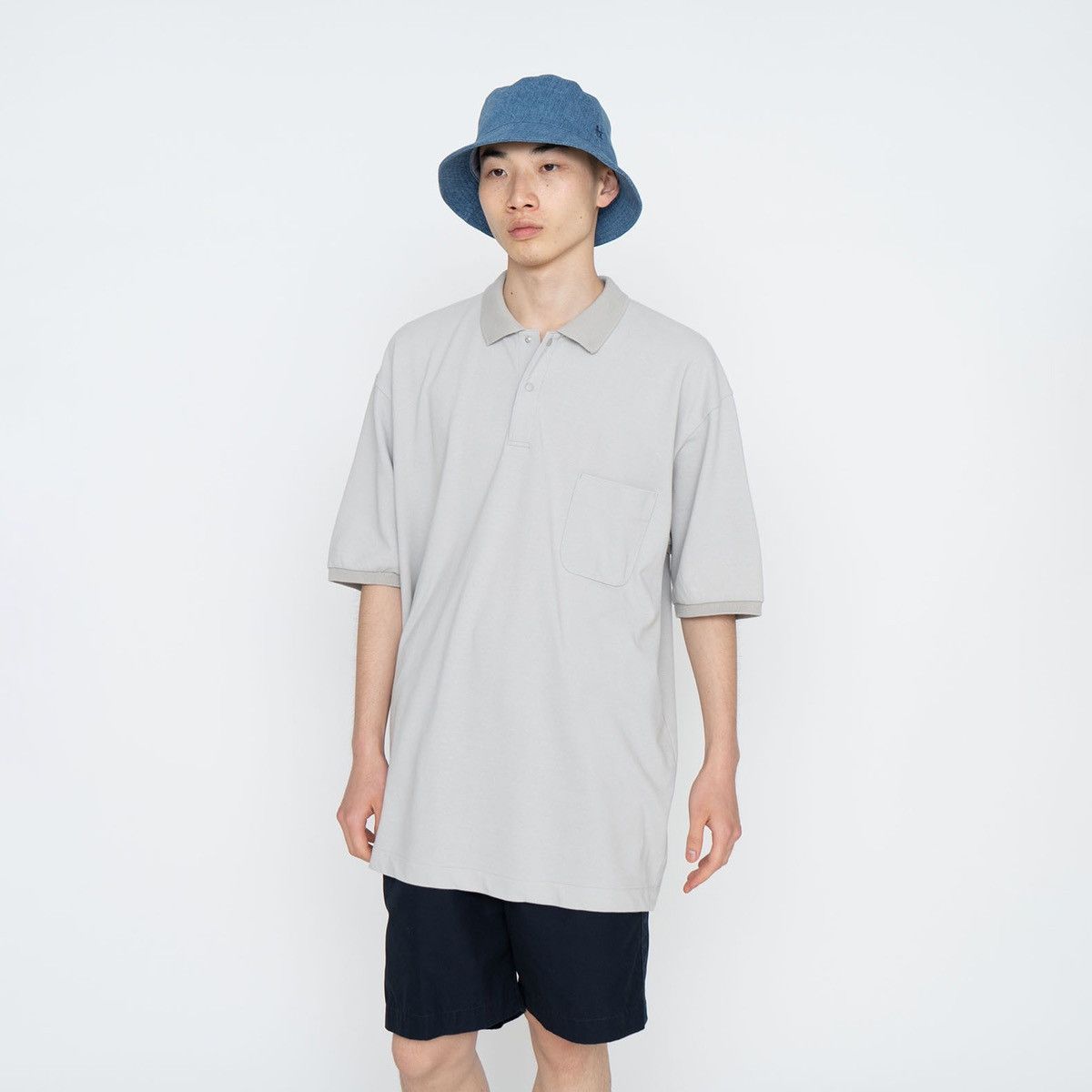 Nanamica NANAMICA S/S POLO SHIRT, LIGHT GREY Size US M / EU 48-50 / 2 - 1 Thumbnail