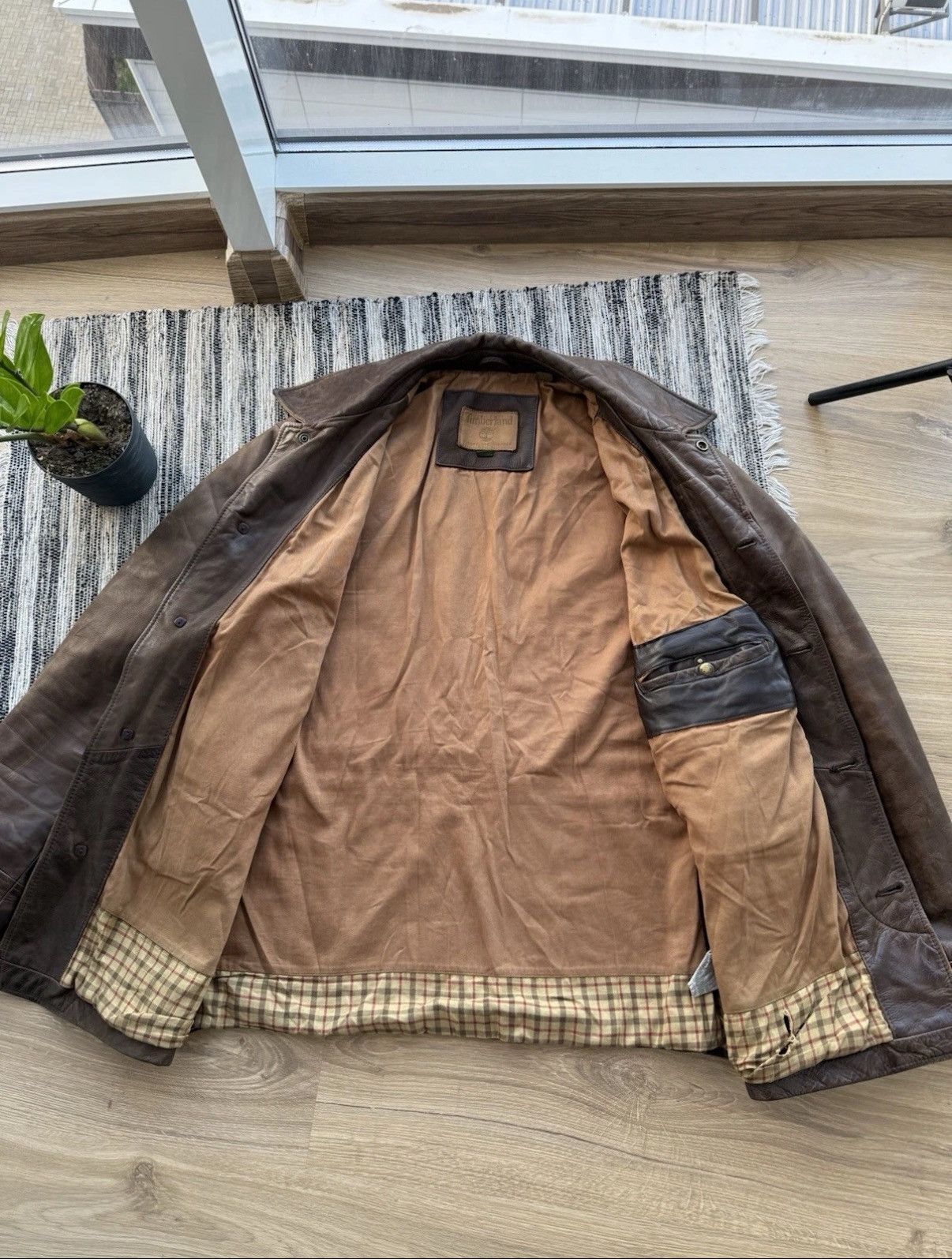 Timberland VINTAGE TIMBERLAND LEATHER COAT MENS WEATHERGEAR CASUALJAKET Size US L / EU 52-54 / 3 - 13 Thumbnail