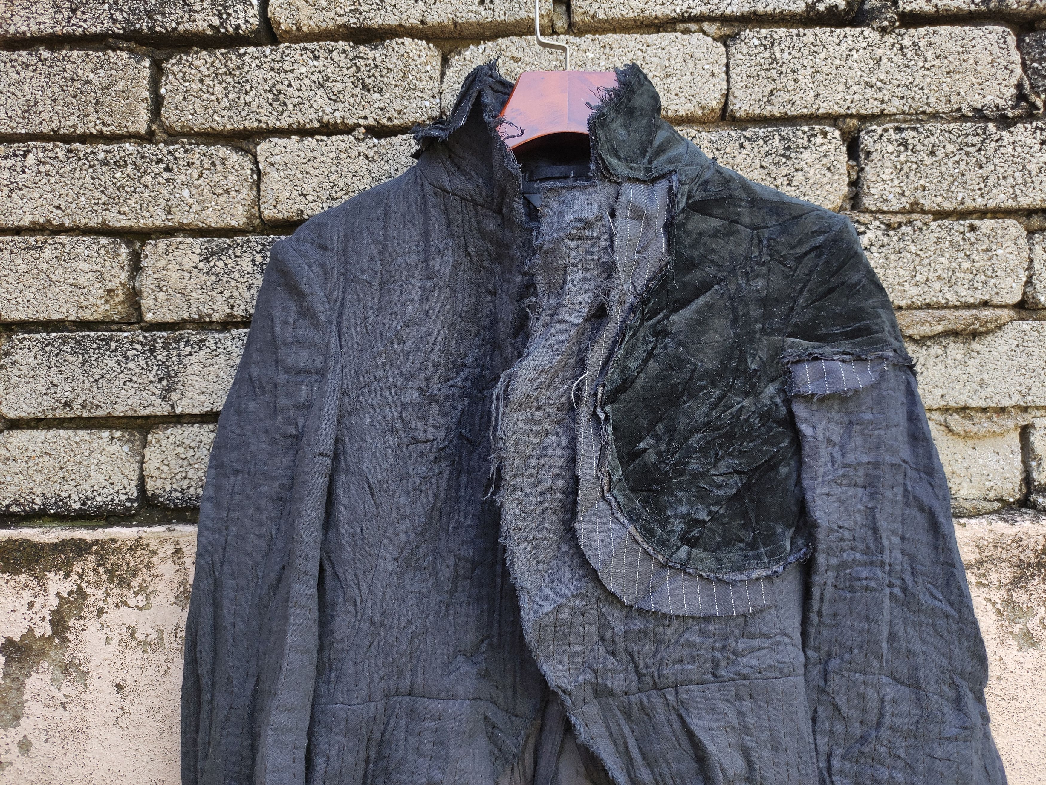 Comme des Garcons COMME DES GARÇONS DESIGN PATCHWORK DISTRESSED OPEN JACKET Size US S / EU 44-46 / 1 - 9 Thumbnail
