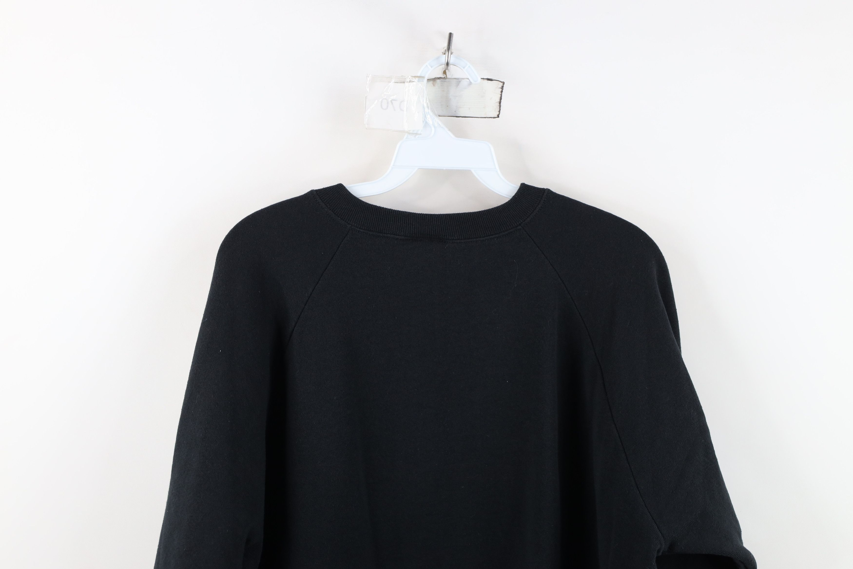 Vintage Vintage 90s Streetwear Heavyweight Crewneck Sweatshirt Black Size L / US 10 / IT 46 - 7 Thumbnail