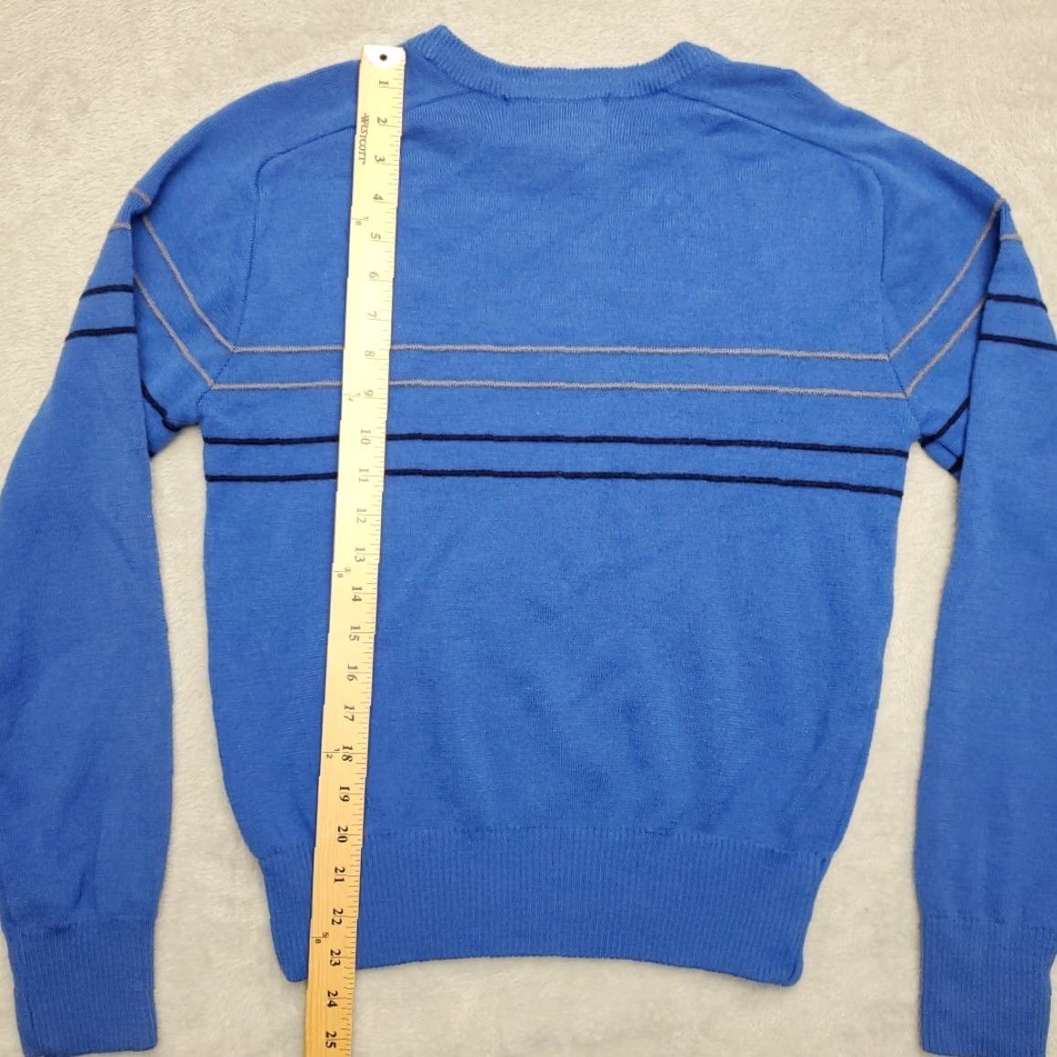 Rails VINTAGE Famous Trails Sweater Mens L Blue 100% Wool Ski Classic 90s Y2K Crew Neck Striped Knit Pullover Long Sleeve Size US L / EU 52-54 / 3 - 4 Thumbnail