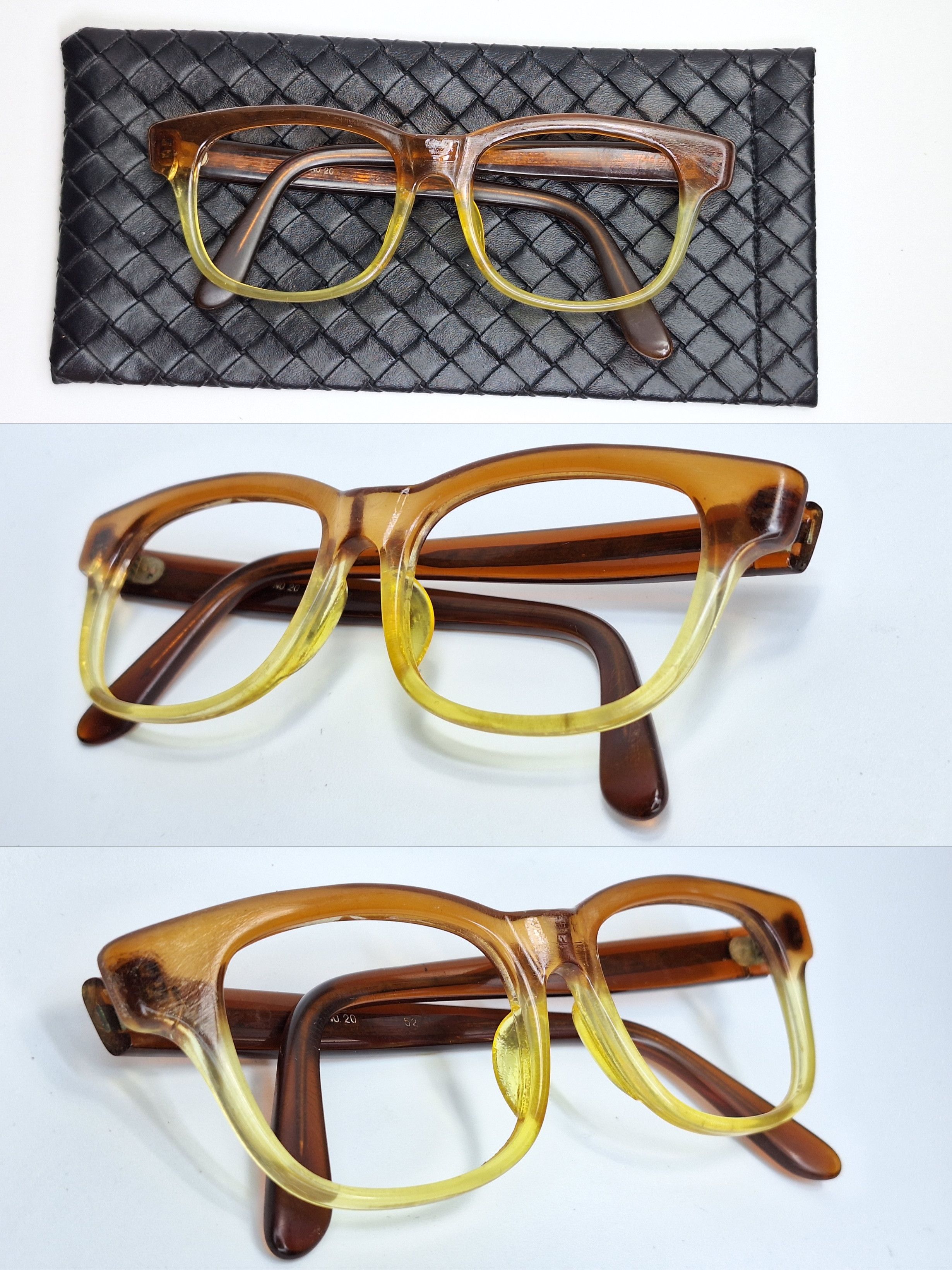 Other 80s Japan Vintage No.20 52-20 Classic Eyeglass Frame Size ONE SIZE - 2 Thumbnail