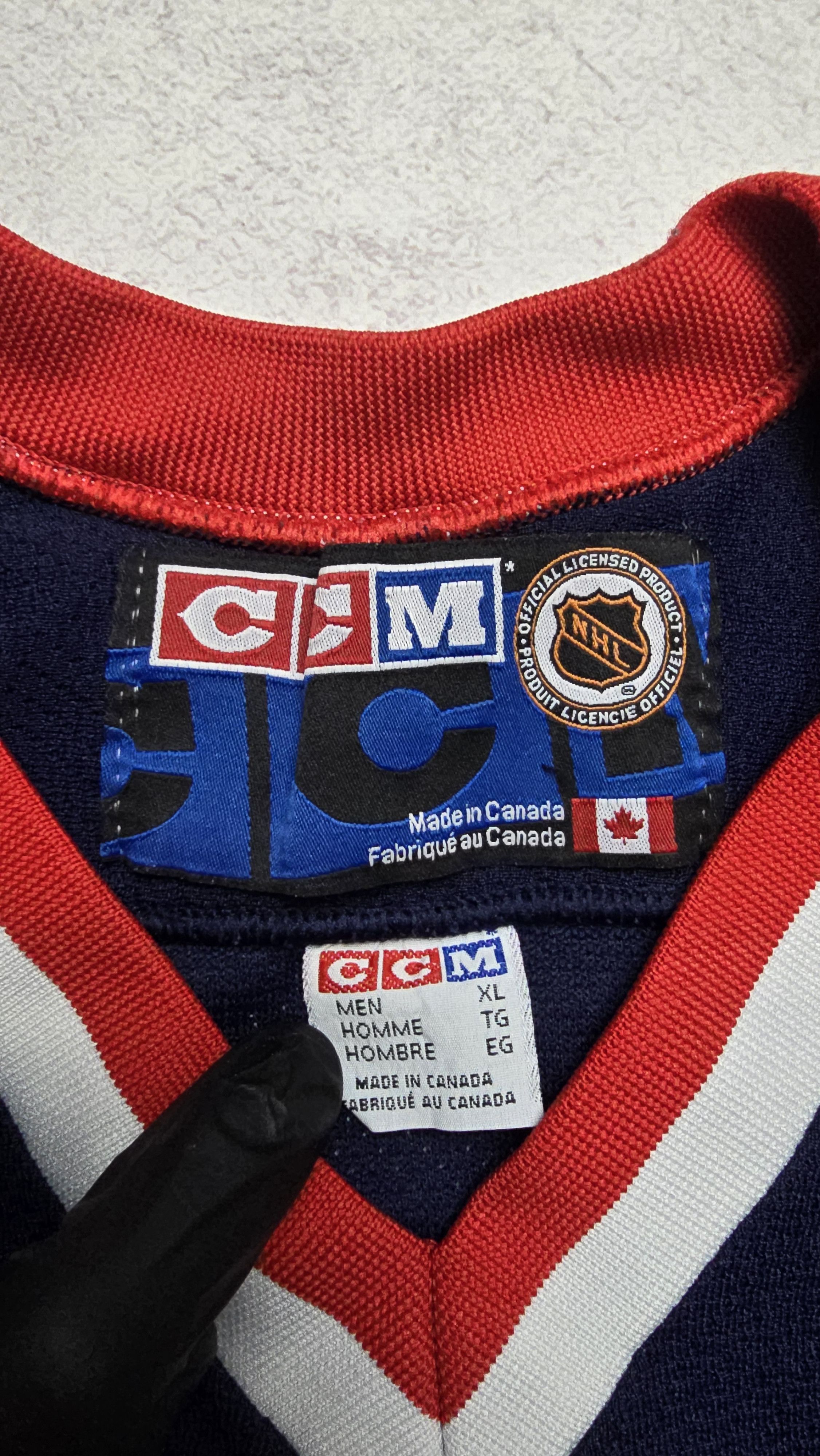 Ccm VINTAGE CCM COLUMBUS BLUE JACKETS Ice Hockey NHL Hockey Size US XL / EU 56 / 4 - 20 Thumbnail