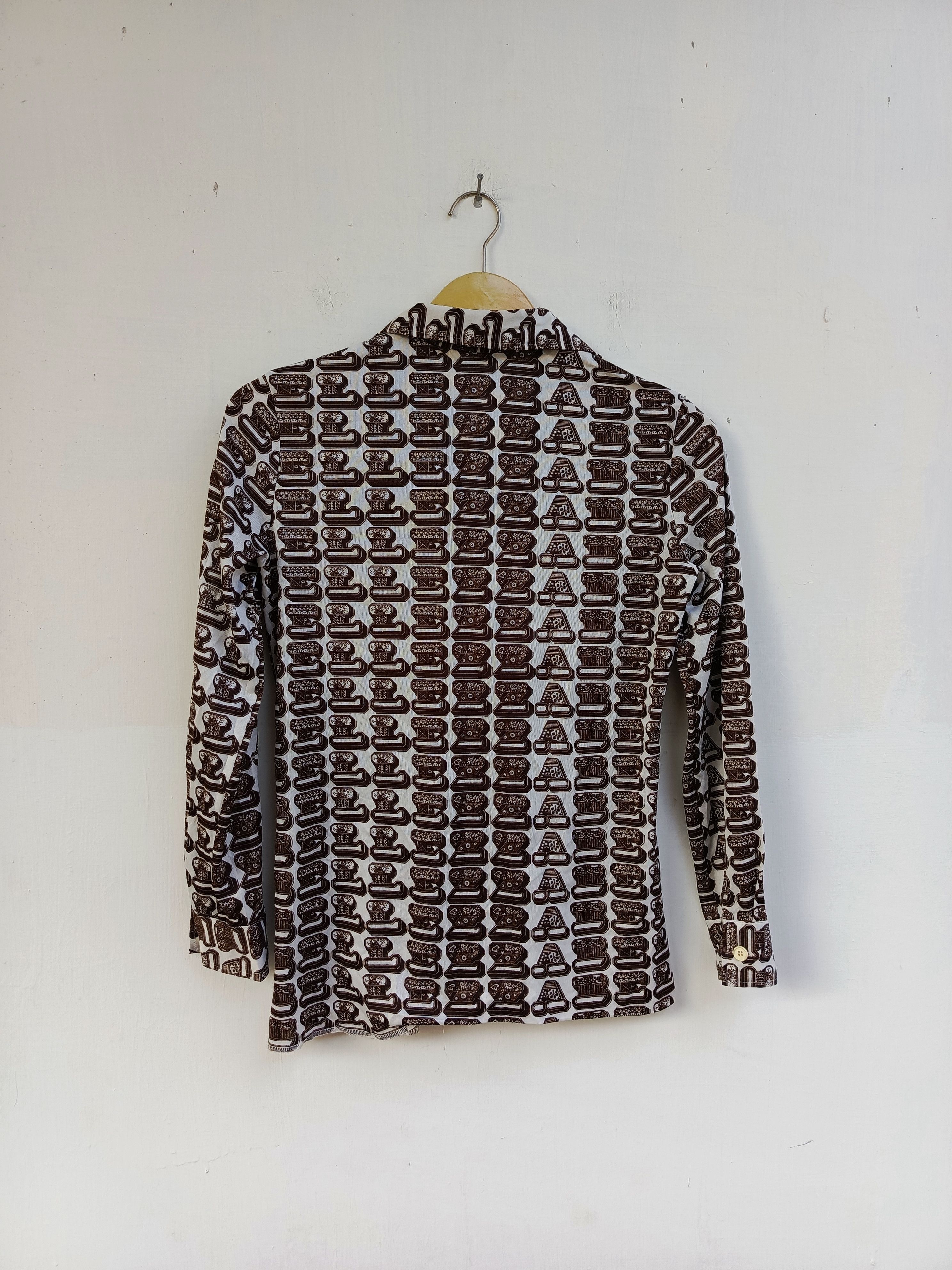Japanese Brand Harmer full print font pattern button ups Size M / US 6-8 / IT 42-44 - 6 Thumbnail