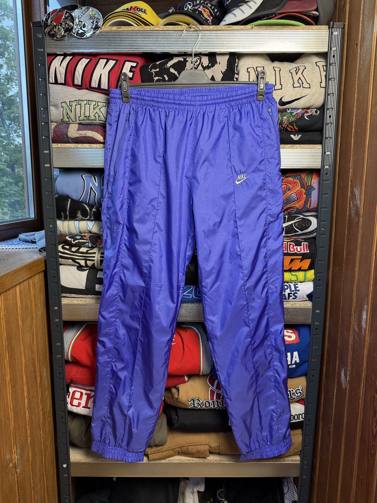 Vintage 90s Nike Purple Nylon Jogger Pants M