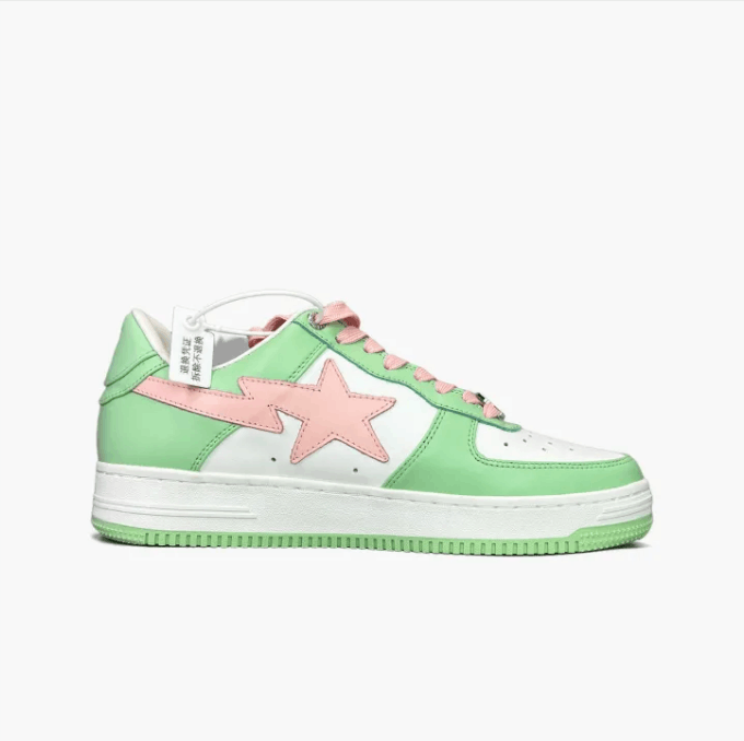 Bape ABATHINGAPE low-top sneaker men's green and pink Size US 8 / EU 41 - 1 Thumbnail