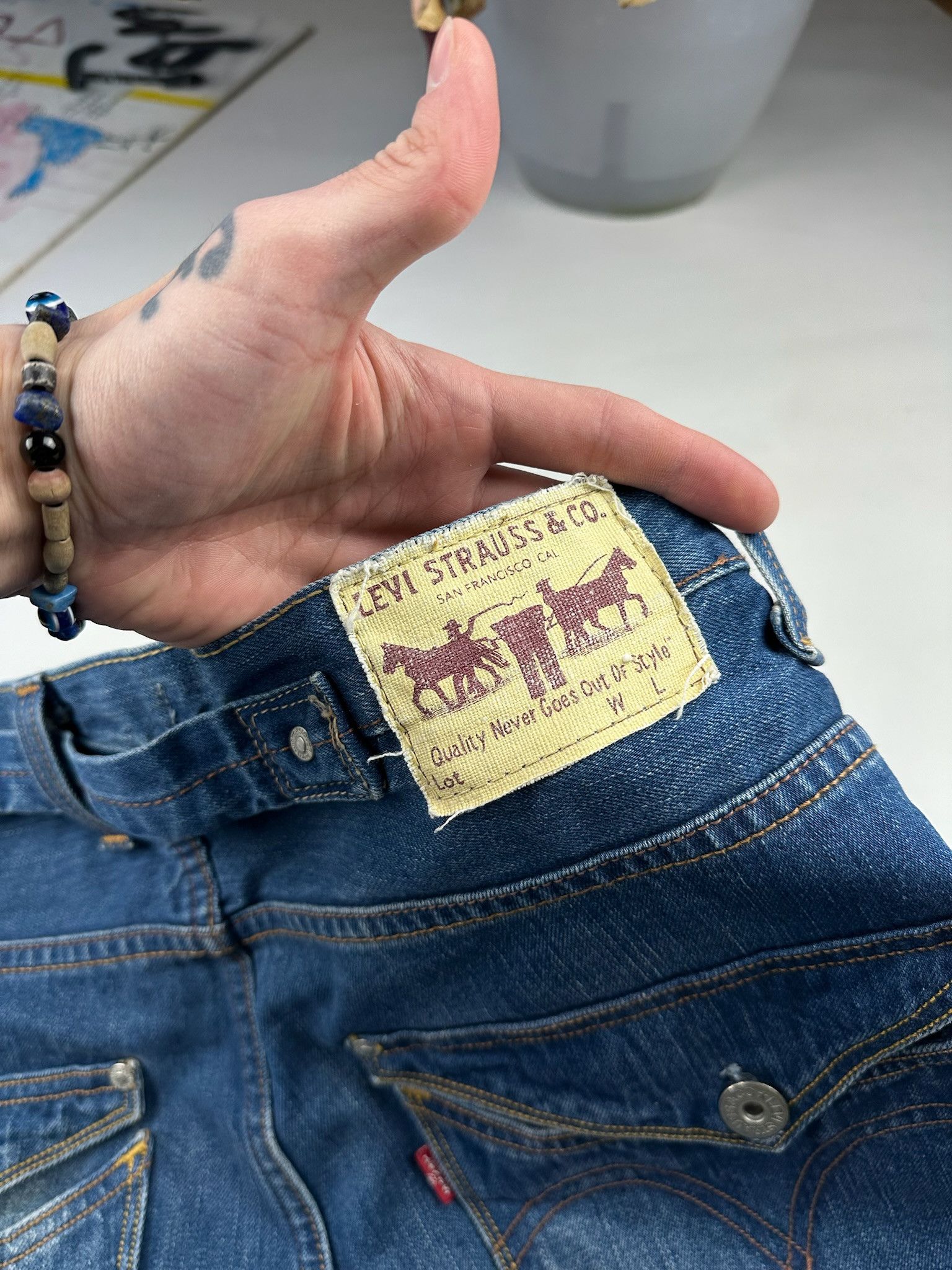 Levi's Levis Engineered Jeans Buckle Back Tag Size US 34 / EU 50 - 12 Thumbnail