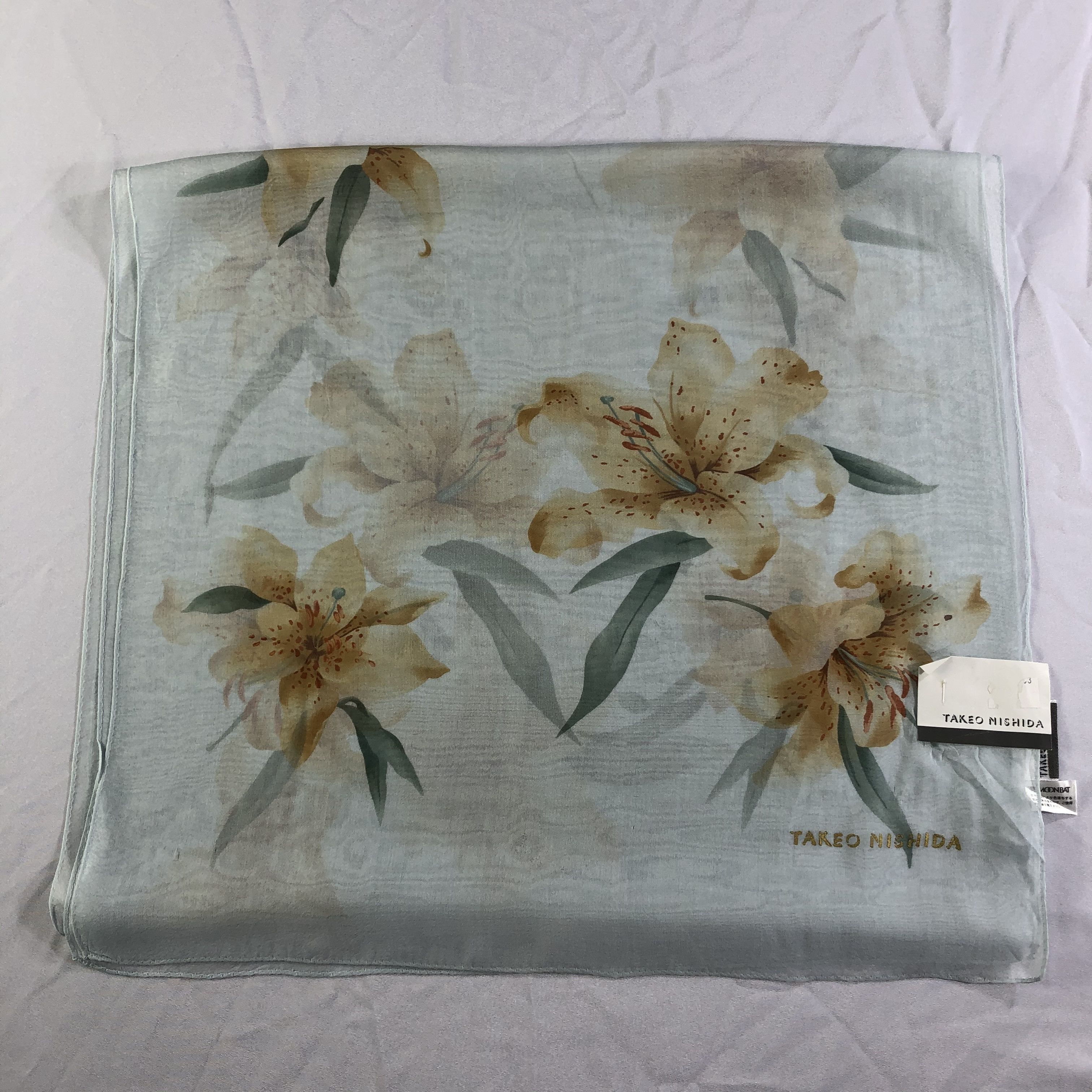 Vintage Vintage Takeo Nishida Silk Scarf Size ONE SIZE - 2 Thumbnail