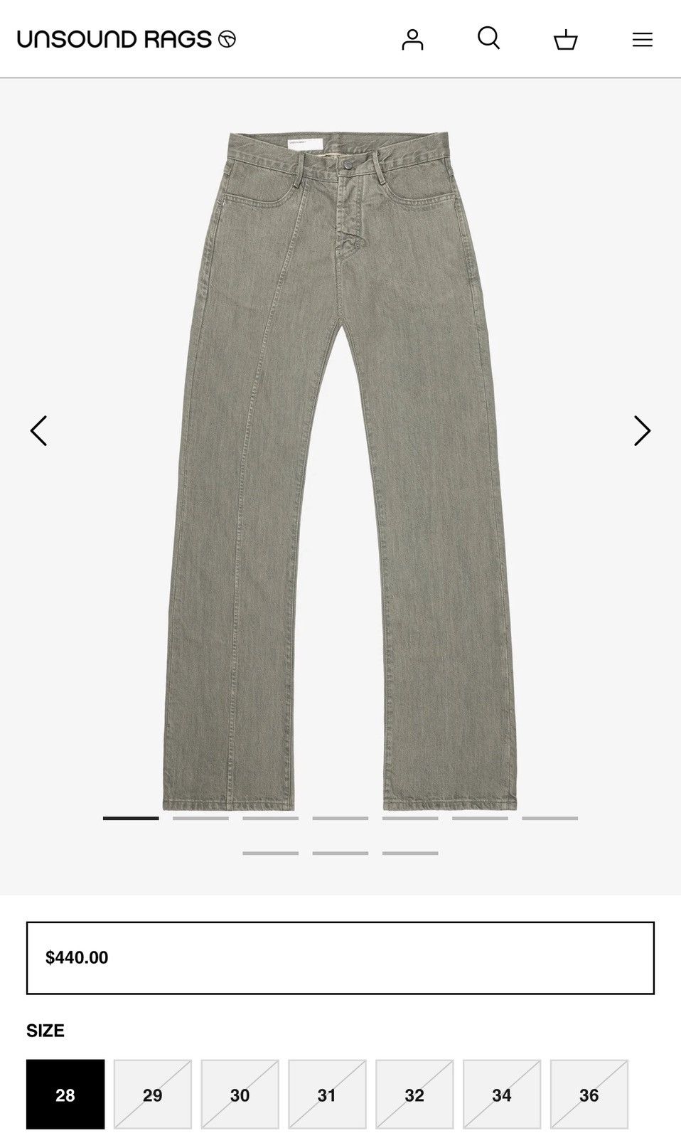 Unsound Rags Unsound Rags Cement Size US 30 / EU 46 - 1 Thumbnail