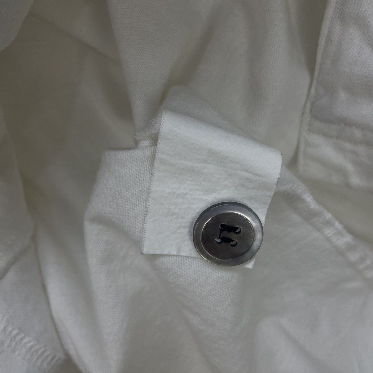 Yohji Yamamoto 🔥Yohji Yamamoto LQ For Men Dual Pocket White Jacket Size US M / EU 48-50 / 2 - 5 Thumbnail