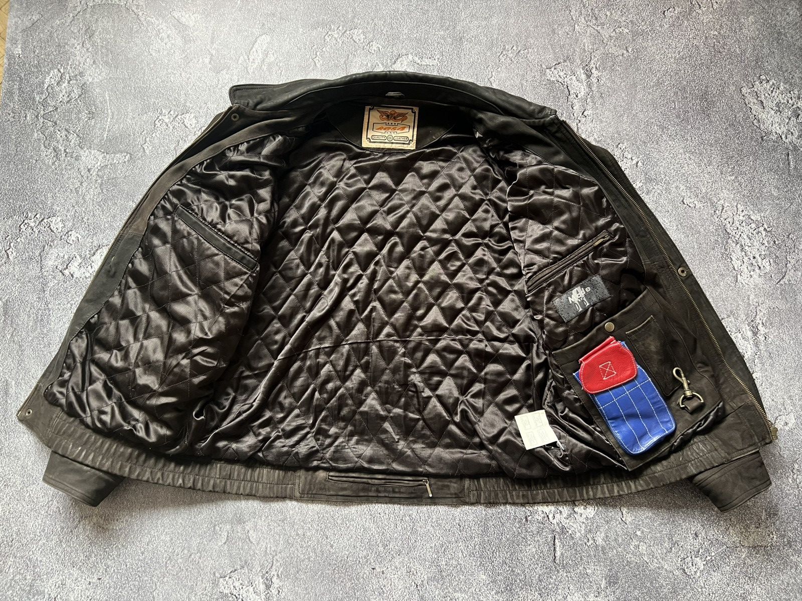 Leather Re-attachable Sleeves Brown vintage leather jacket Size US L / EU 52-54 / 3 - 7 Thumbnail