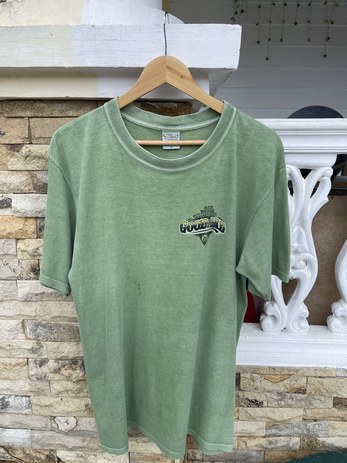 Vintage Last Drop🔥Rare🔥Vtg CRAZY SHIRT Money Dyed 24 Seven T Shirt Size US L / EU 52-54 / 3 - 4 Thumbnail