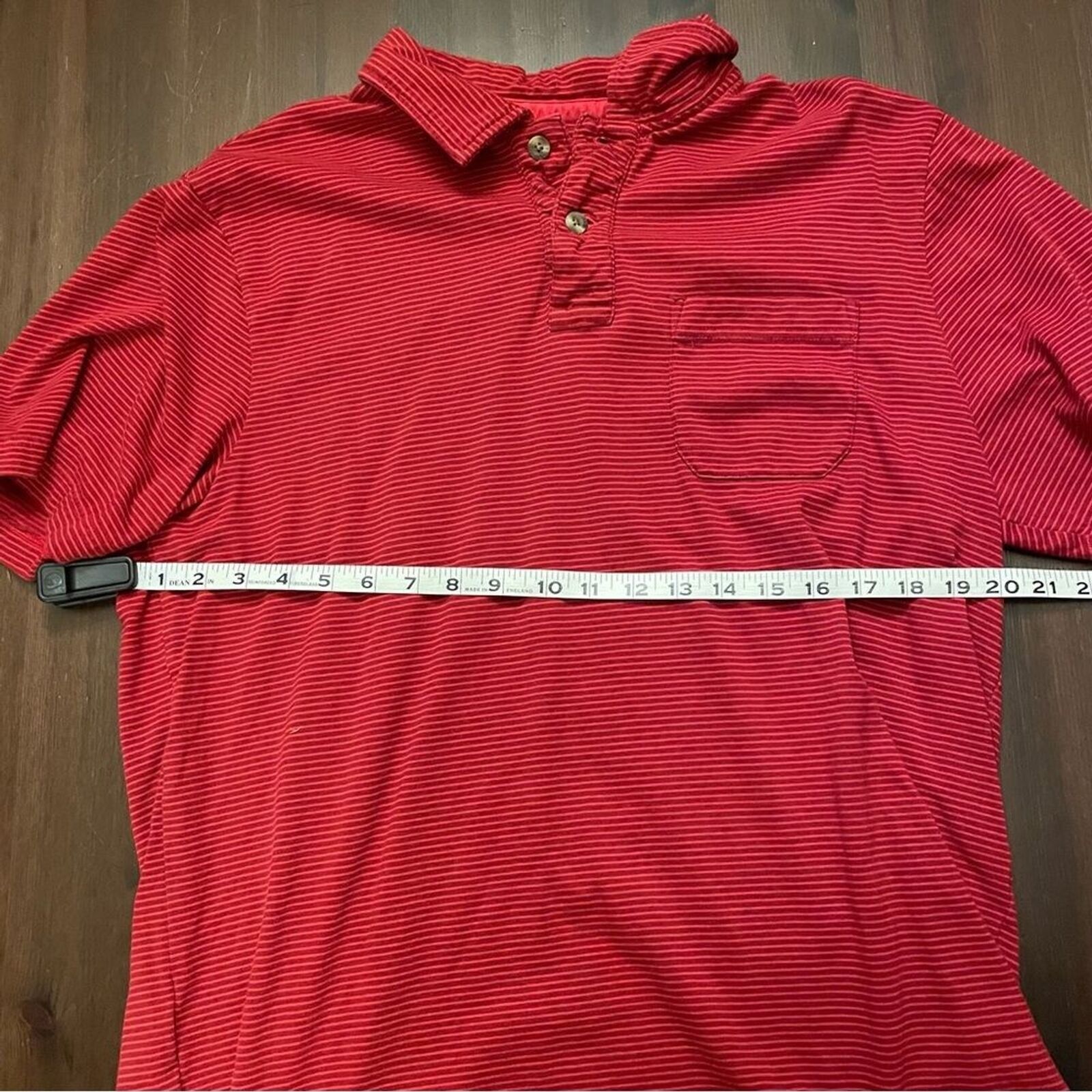 Eddie Bauer Eddie Bauer Red Striped Polo Shirt Men’s Size Large EUC Size US L / EU 52-54 / 3 - 8 Thumbnail