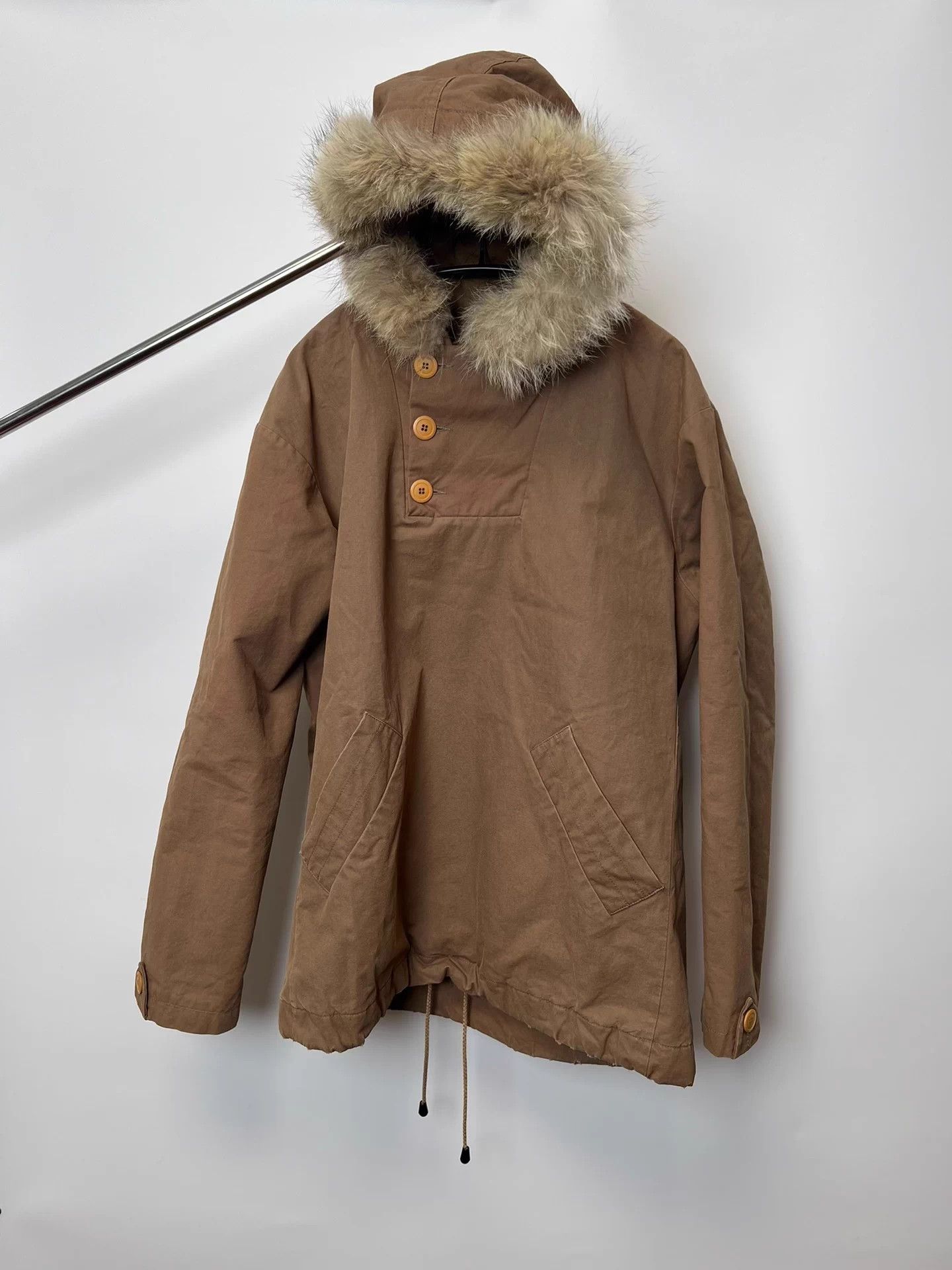 A.P.C. A.P.C. Vintage Stand Collar Fur Half-Zip Cotton Hooded Coat Size US XS / EU 42 / 0 - 1 Thumbnail