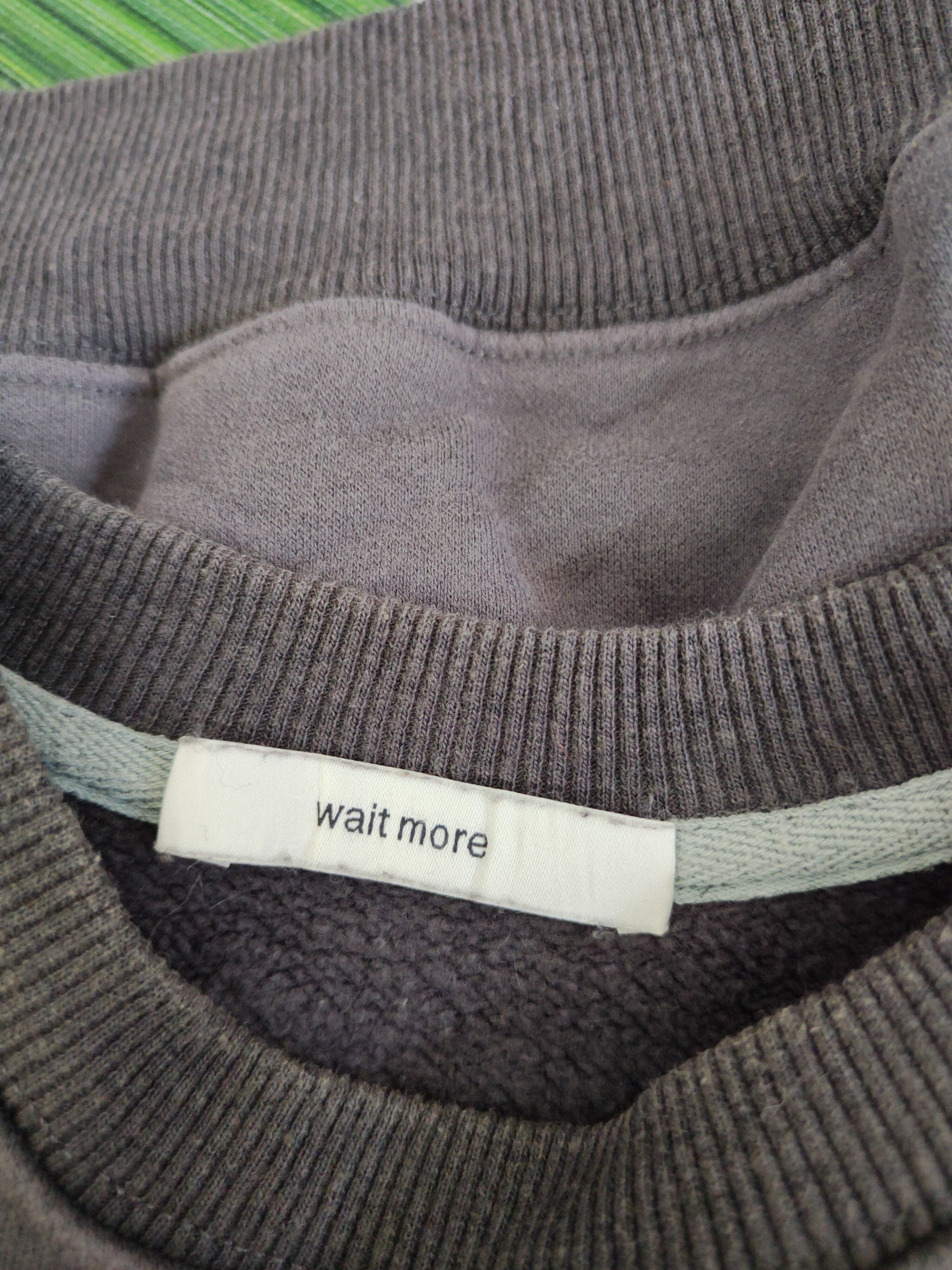 Japanese Brand × Vintage Wait More Dark Gray plain Faded Sweatshirts #S2612 Size US XL / EU 56 / 4 - 10 Thumbnail