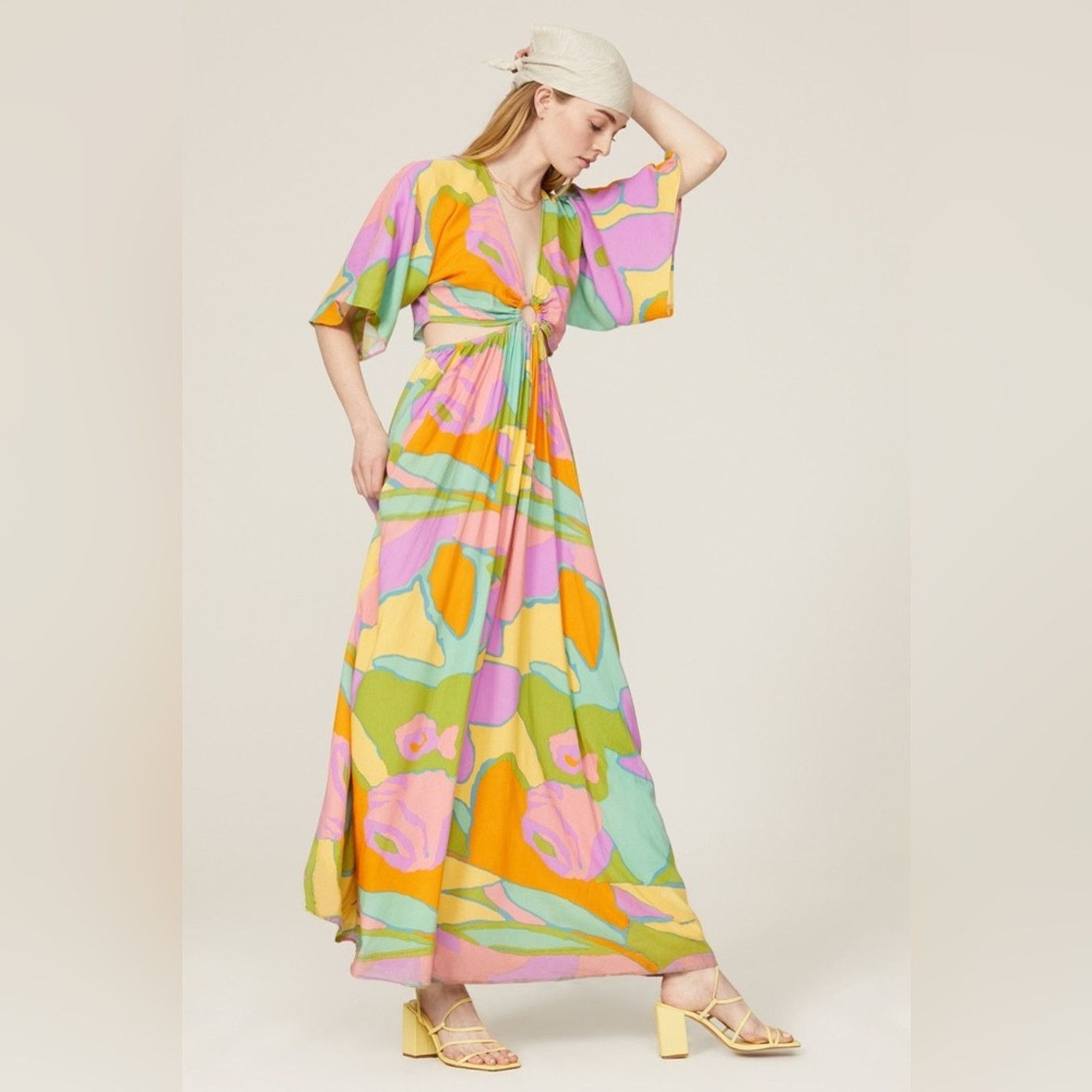 Show Me Your MuMu Show Me Your Mumu Dana Summer Sorbet Cut Out Maxi Dress Size S / US 4 / IT 40 - 2 Thumbnail