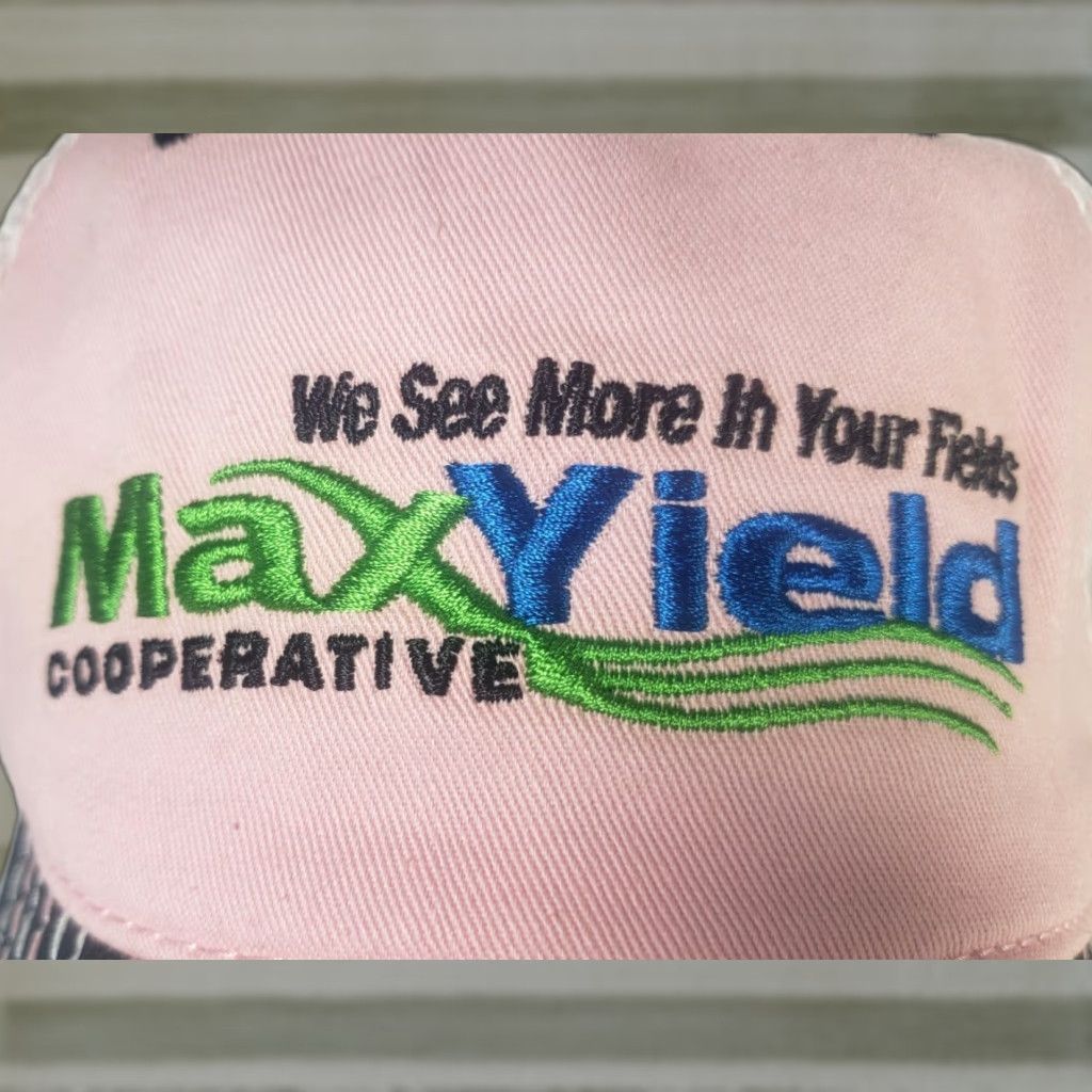 Pinko Cap America Maxyield Cooperative Hat Baseball Cap Cotton Canvas Pink Adjustable Unisex Adults 5 Panel Casual Workwear America Farming Theme 90s? Size ONE SIZE - 1 Thumbnail