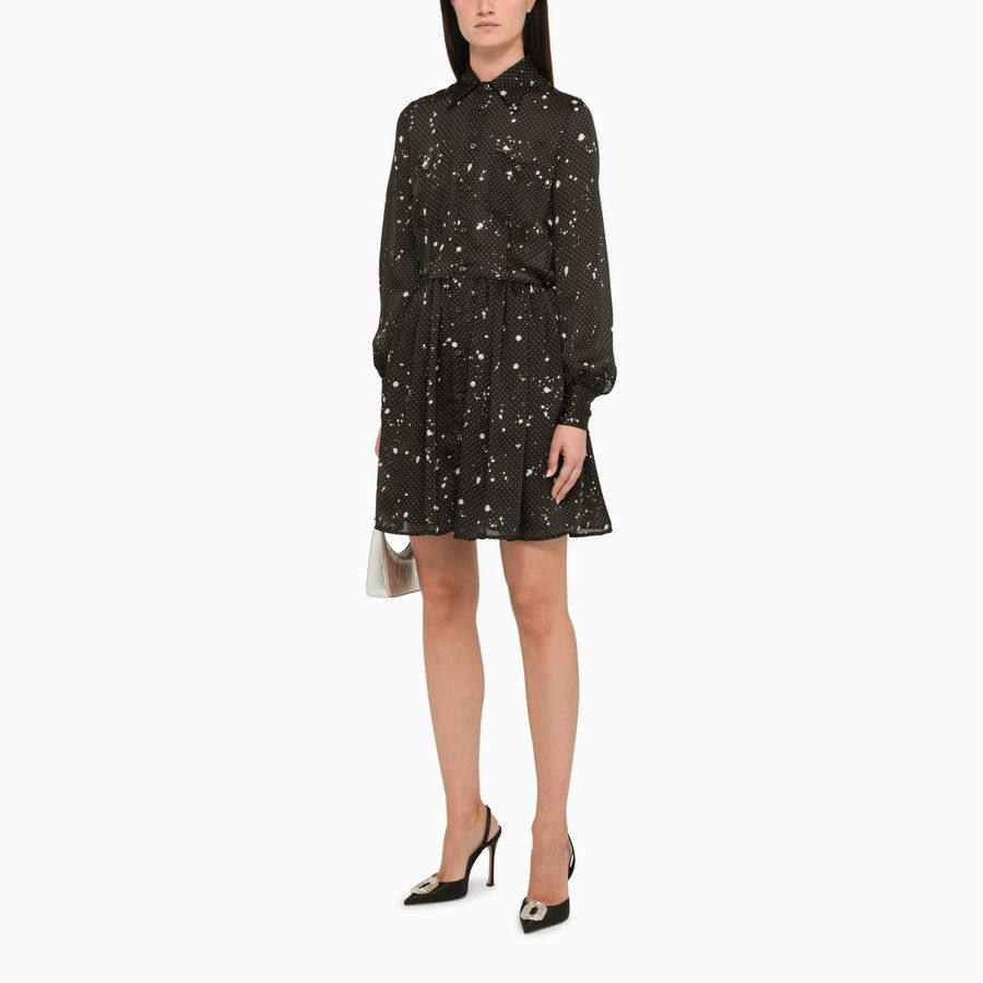 Dsquared2 o1d2blof0824 Short Chemisier Dress in Black Size M / US 6-8 / IT 42-44 - 2 Thumbnail
