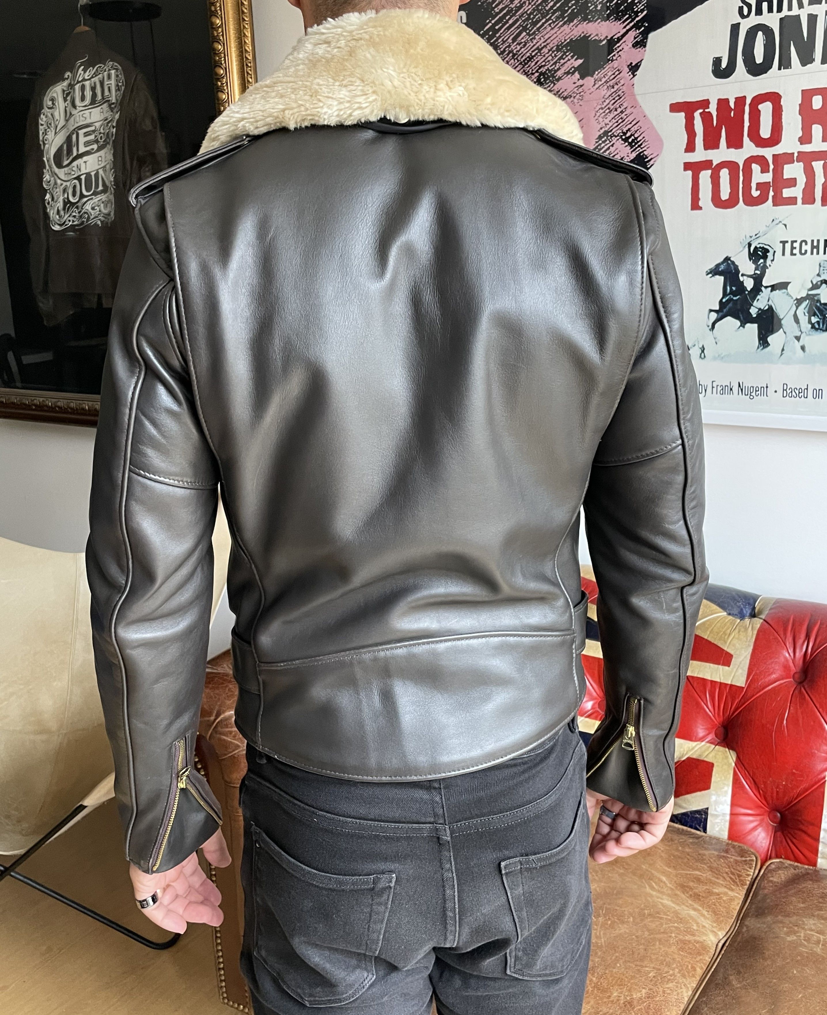 Schott Leather Jacket SCHOTT 618 Brown Detachable collar Size US S / EU 44-46 / 1 - 3 Thumbnail