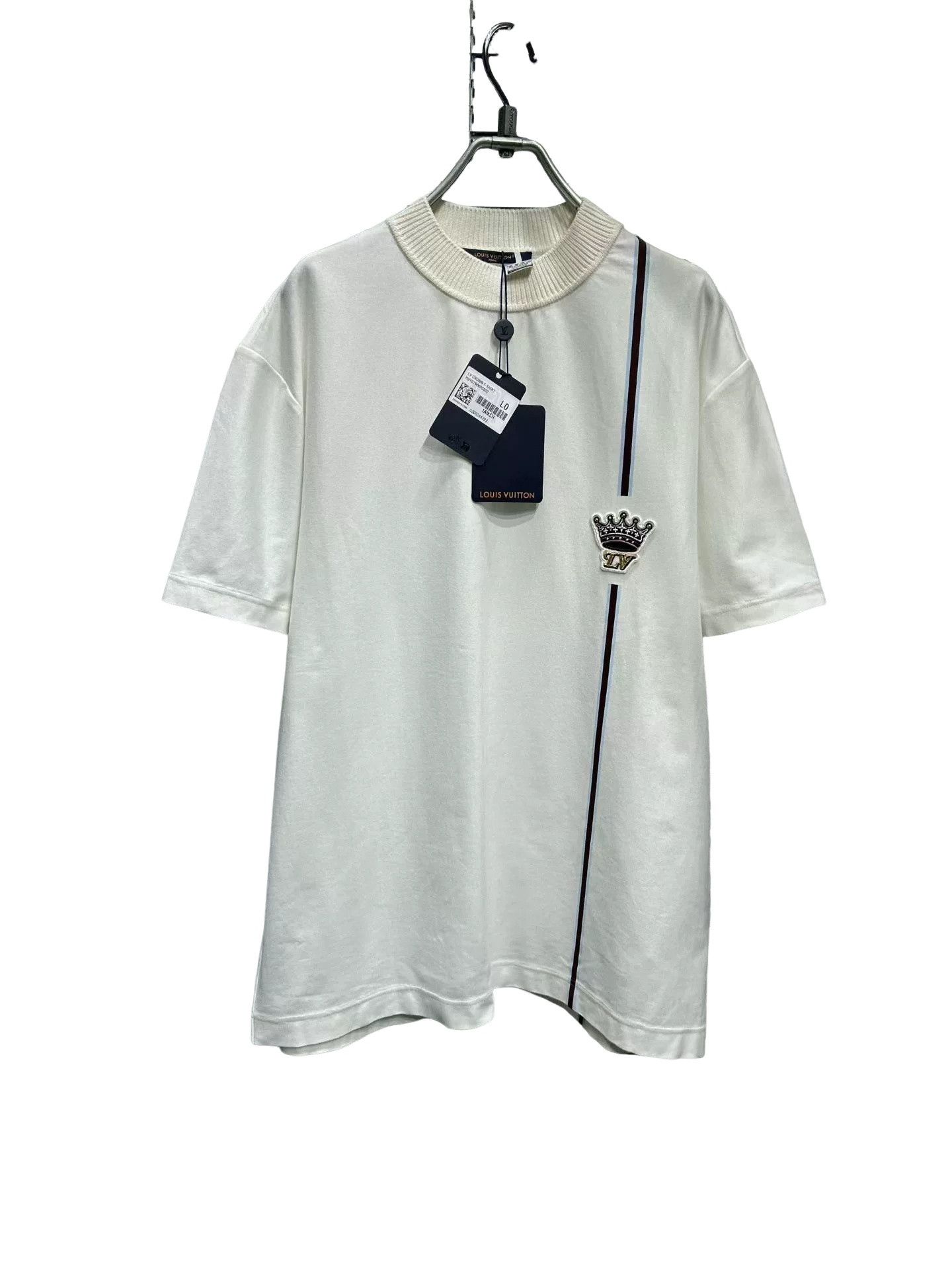 Louis Vuitton Louis Vuitton Crown Logo Striped Knit T-Shirt L Size US L / EU 52-54 / 3 - 1 Thumbnail
