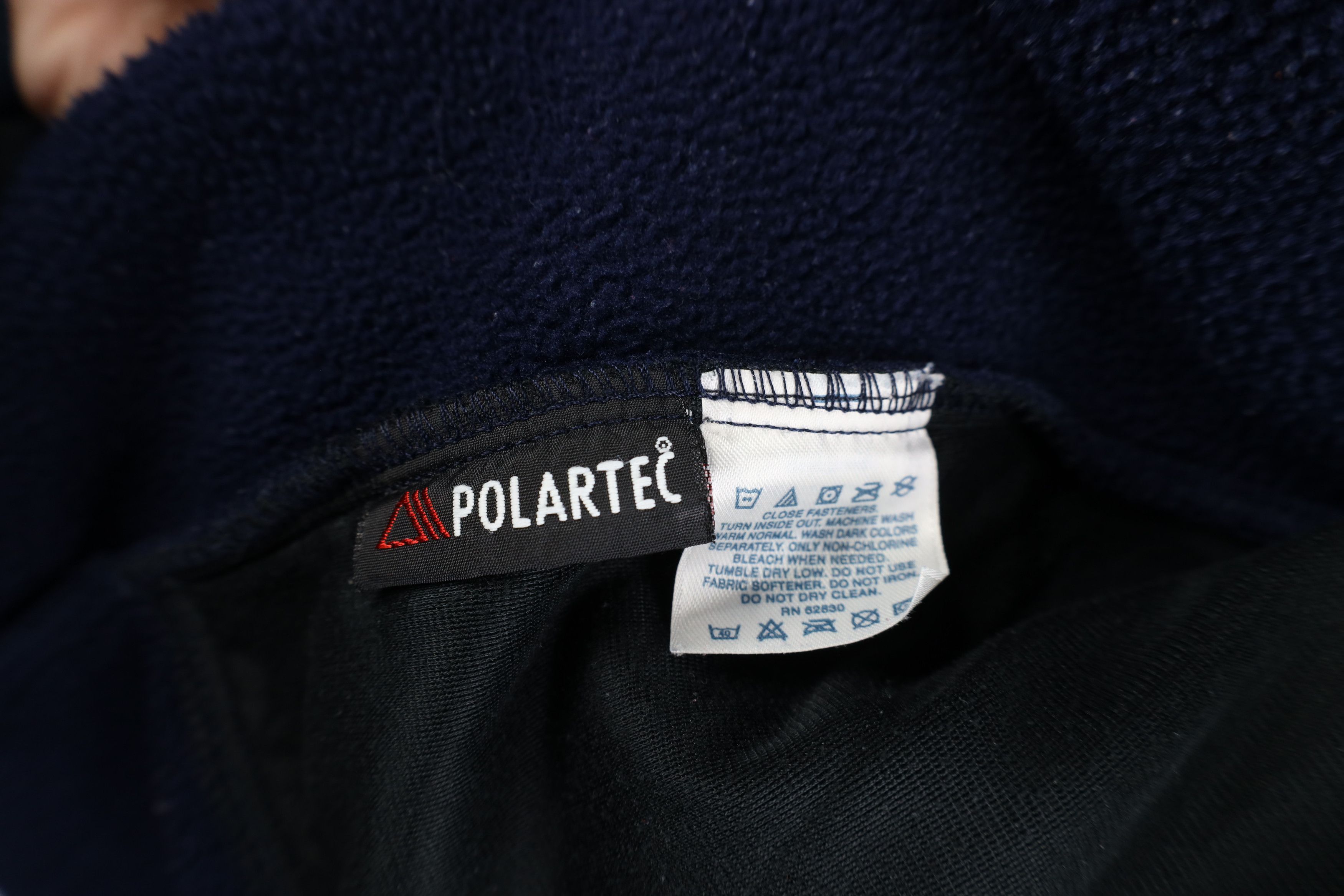 Lands' End Vintage 90s Lands End Blank Full Zip Fleece Jacket Navy Blue Size US XXL / EU 58 / 5 - 11 Thumbnail