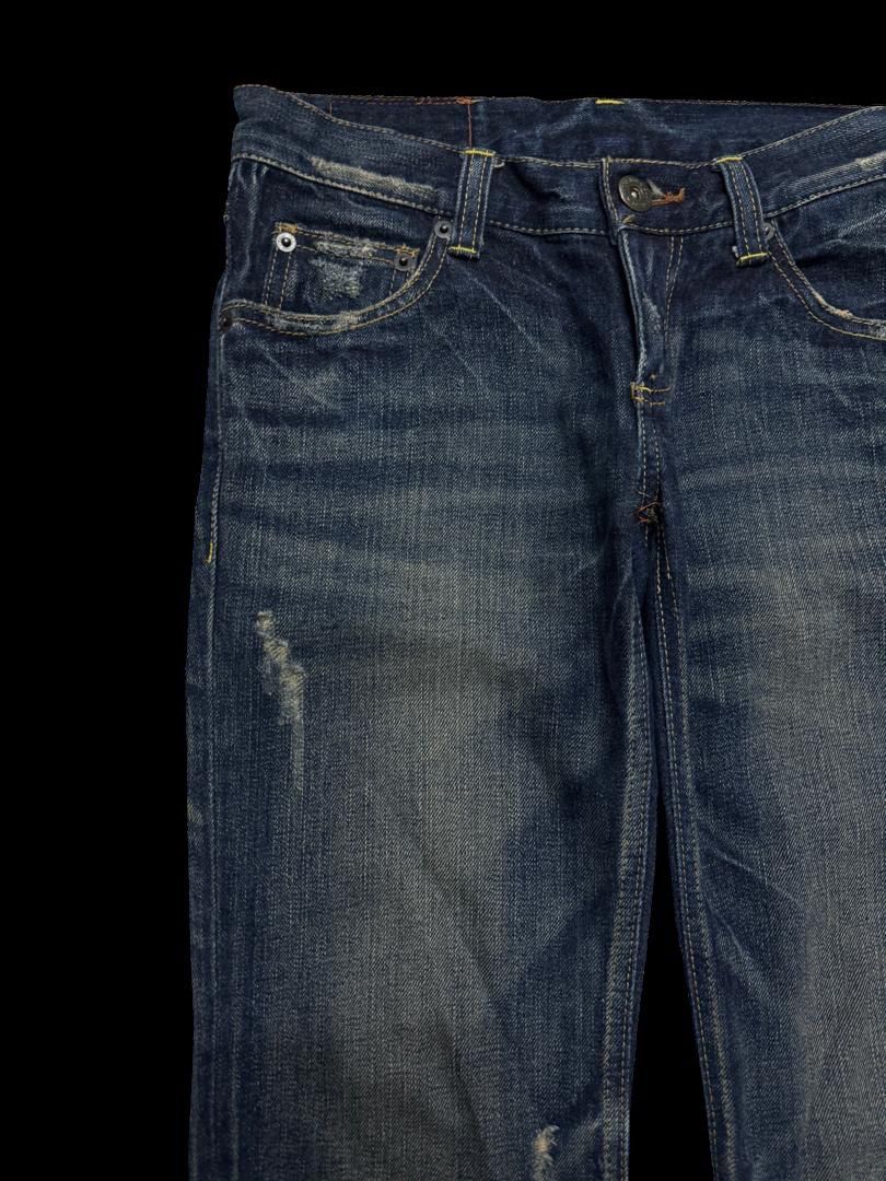 Japanese Brand FLARED Blue Blue Japanese Rusty Mudwash Distressed Grunge Size US 28 / EU 44 - 6 Thumbnail