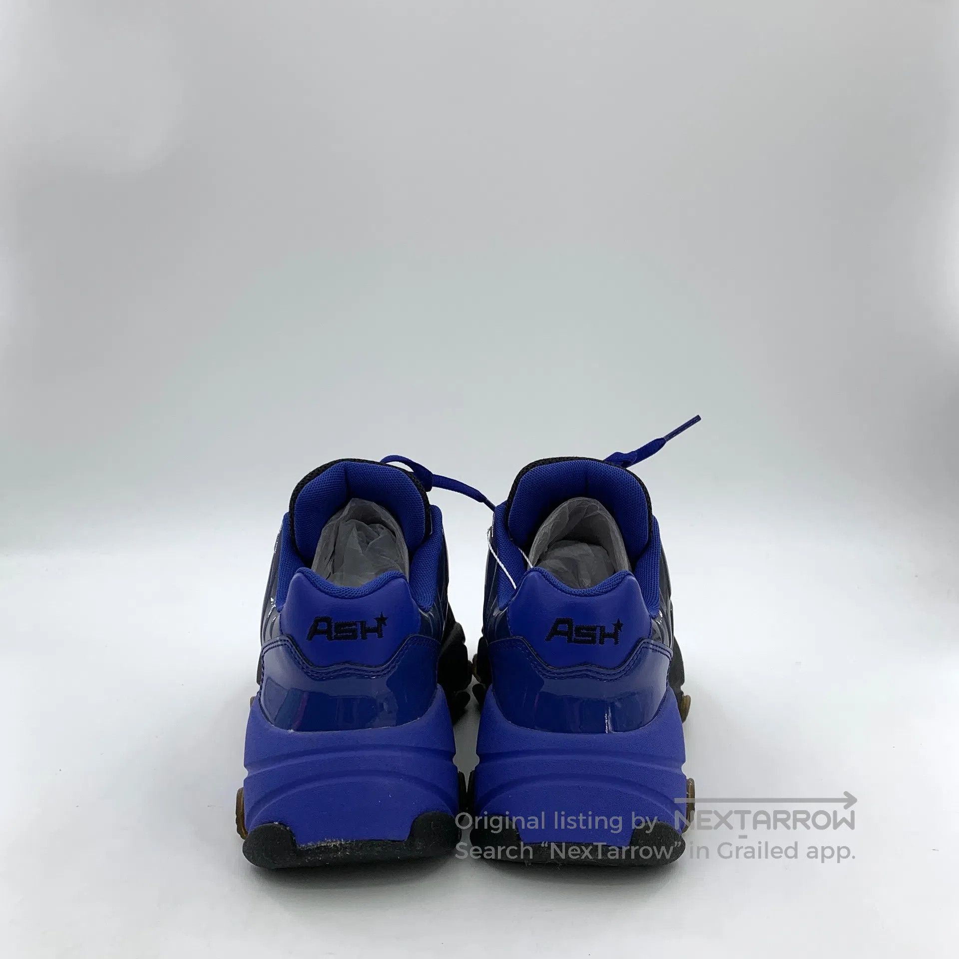 ASH Ash Blue and Black Contrast Color Laced Casual Flat Dad Sh Size US 5 / EU 37 - 4 Thumbnail