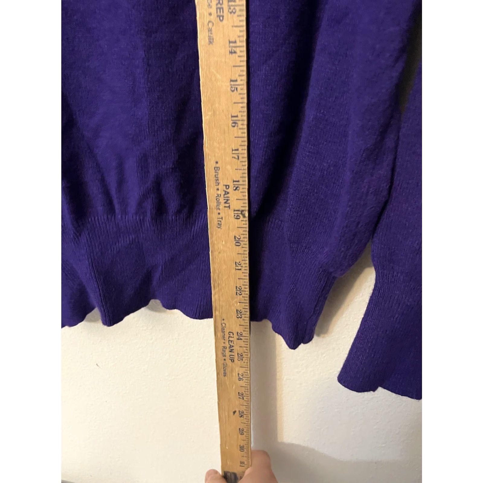 Vintage Philosophy Womens Pullover Sweater Long Sleeve V-Neck Purple L Size Knit Nylon Polyester Viscose BASIC Size L / US 10 / IT 46 - 4 Thumbnail