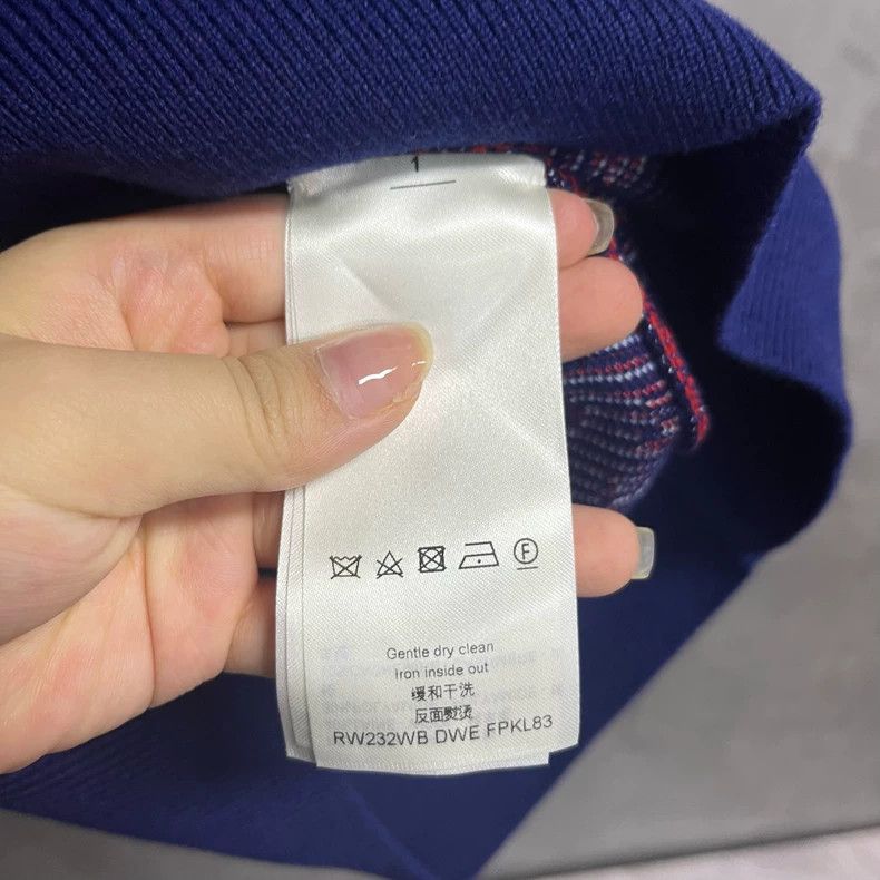 Louis Vuitton Louis Vuitton Blue Logo Jacquard Crew Neck Long Sleeve Swe Size US M / EU 48-50 / 2 - 4 Thumbnail